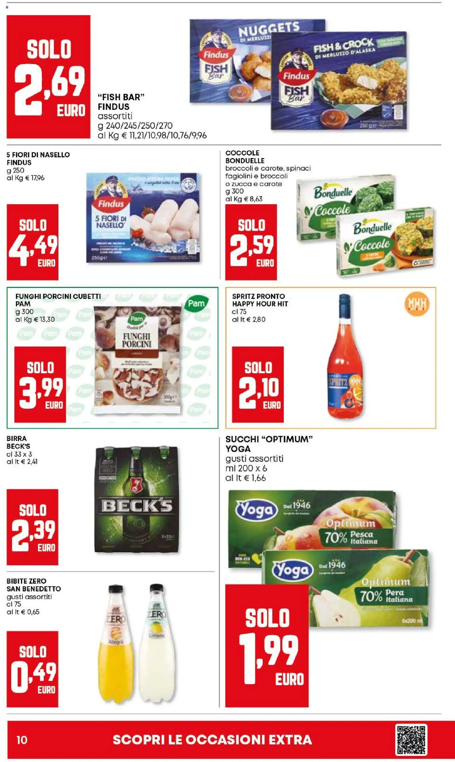 Volantino Panorama del 29.01.2026 | Pagina: 10 | Prodotti: Nuggets, Carote, Pesca, Spinaci