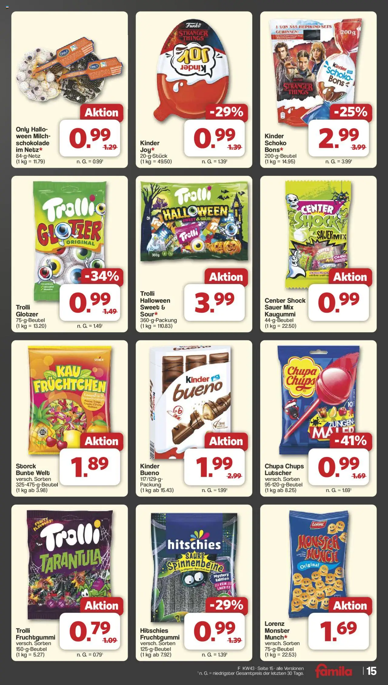 Famila Nordwest Prospekt 	 – gültig ab 20.10.2025 | Seite: 16 | Produkte: Milch, Schokolade, Monster