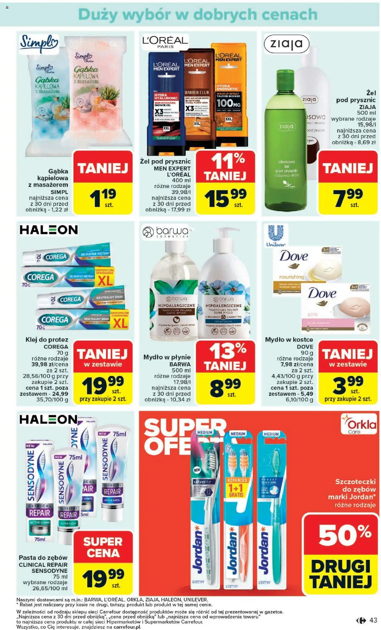 Carrefour Gazetka od 20.10.2025 | Strona: 45 | Produkty: Mydło w płynie, Prysznic, Mydło, Żel pod prysznic