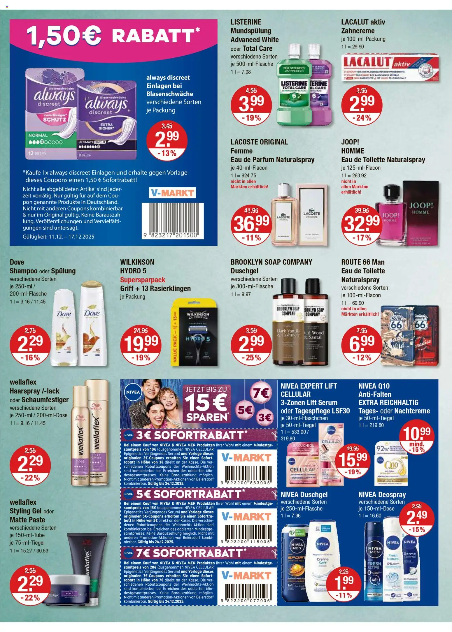 V-Markt - München – gültig ab 11.12.2025 | Seite: 16 | Produkte: Haarspray, Eau de Parfum, Serum, Nachtcreme