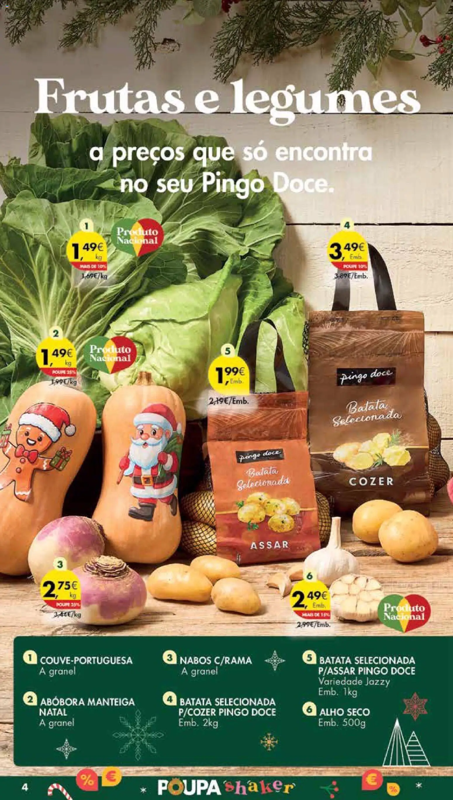 Pingo Doce Poupe Esta Semana Madeira │ válido de 16.12.2025 | Página: 4 | Produtos: Batata, Nabos, Manteiga, Abóbora