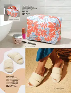 Avon specials catalogue – valid from 01.04.2026 | Page: 24 | Products: Slippers, Bag, Cream