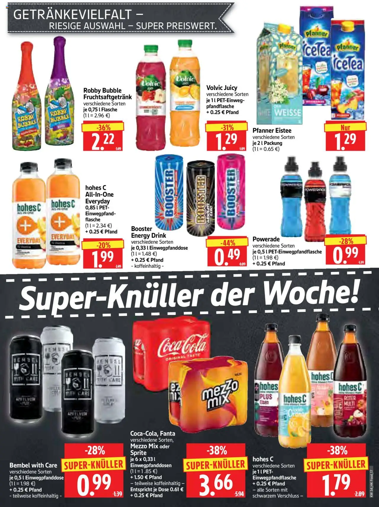 HERKULES Prospekt 	 - gültig ab dem 18.08.2025 | Seite: 17 | Produkte: Sprite, Energy, Powerade, Hohes c
