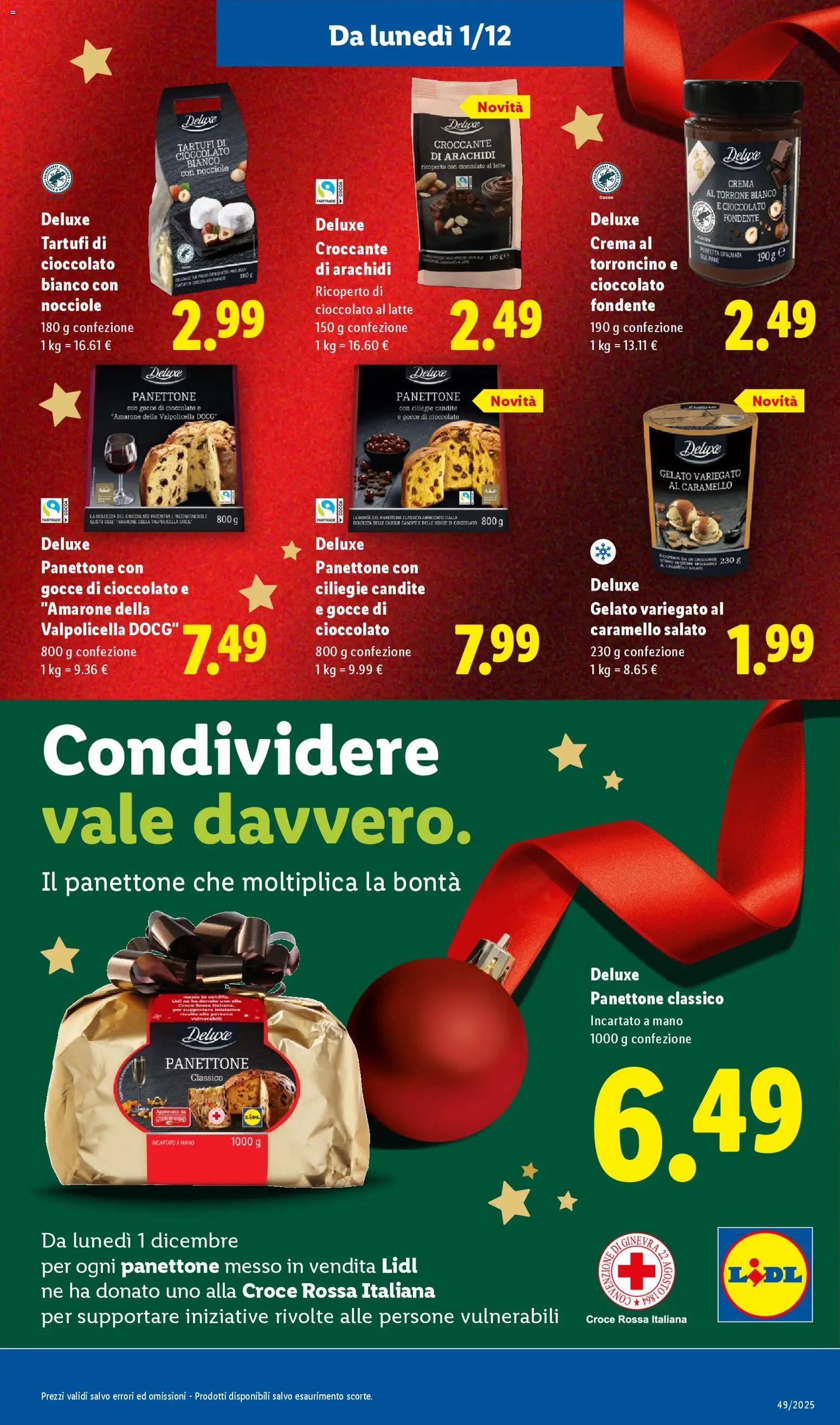 Volantino Lidl del 01.12.2025 | Pagina: 13 | Prodotti: Pane, Latte, Nocciole, Panettone