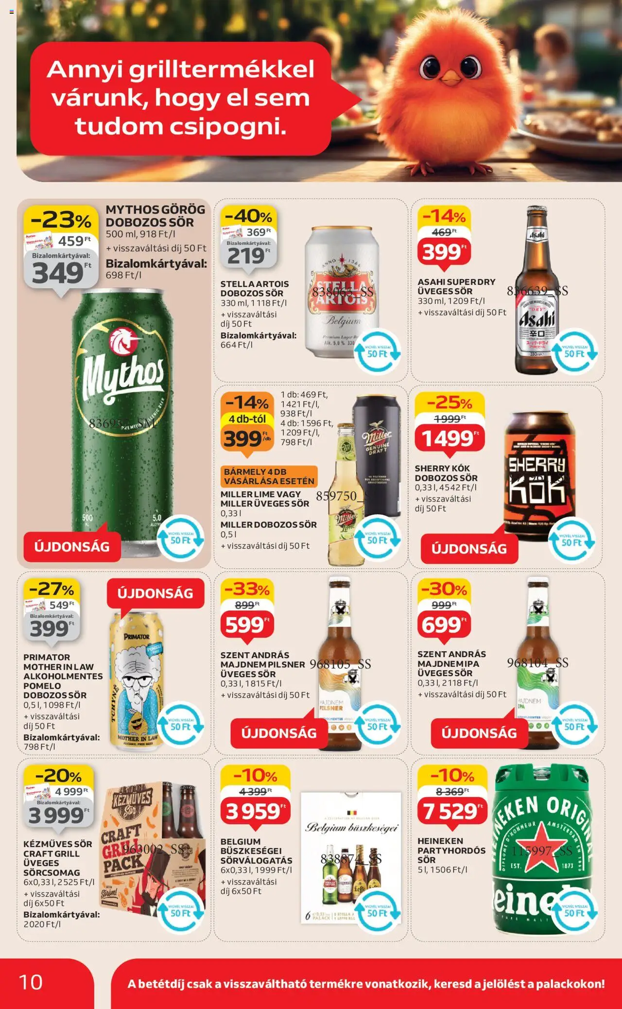 Auchan akciós ujság - amely érvényes a következő dátumtól: 07.08.2025 | Oldal: 10 | Termékek: Lime, Heineken, Dobozos sör, Sör