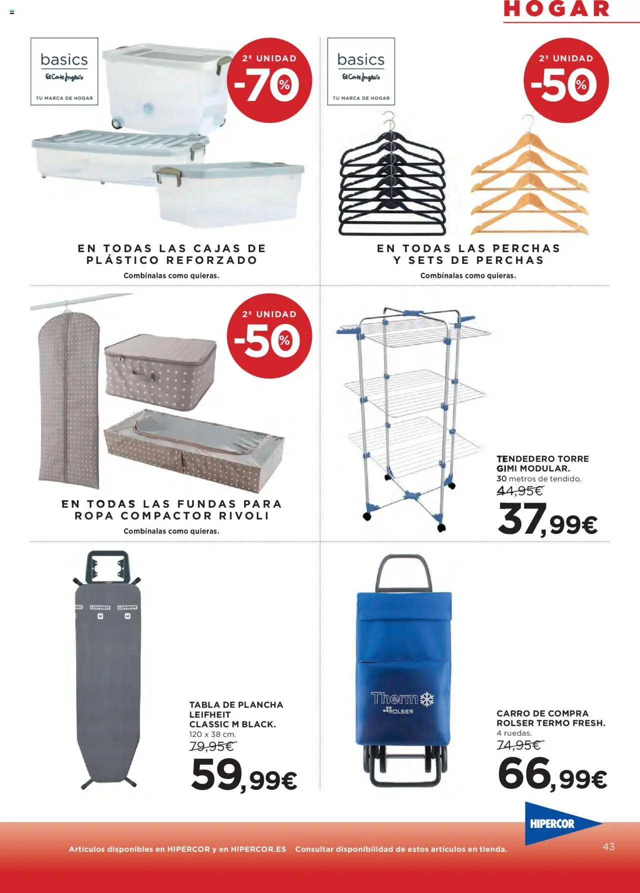 Hipercor catálogo │ válido desde el 05.06.2025 | Página: 49 | Productos: Ropa, Tendedero, Plancha