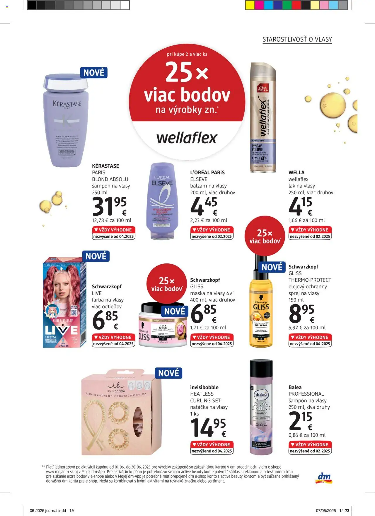 dm drogerie Journal Jún 2025 │ platný od 01.06.2025 | Strana: 19 | Produkty: Maska na vlasy, Lak na vlasy, Farba na vlasy, Maska