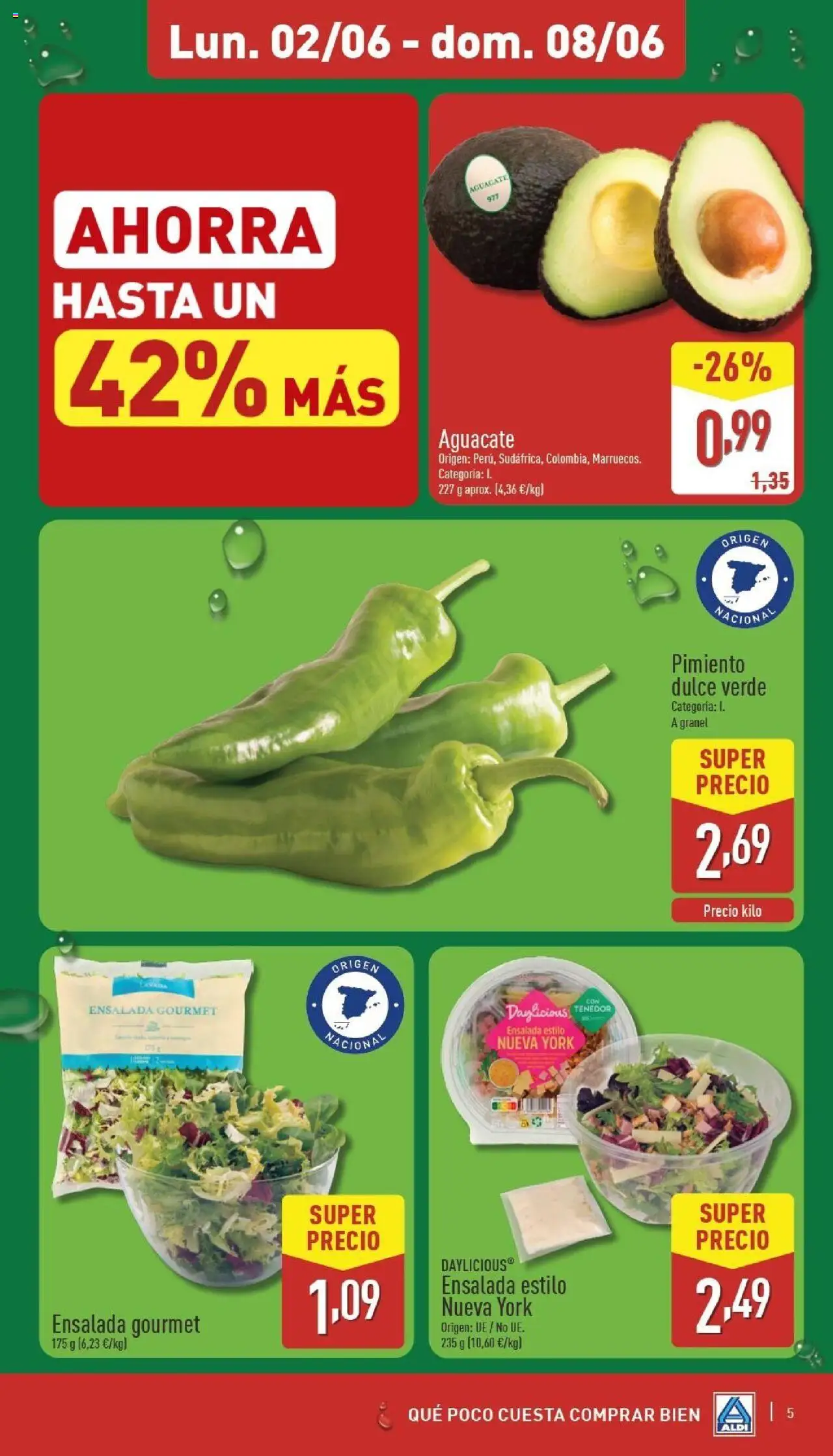 Aldi folleto Península │ válido desde el 02.06.2025 | Página: 5 | Productos: Κάδος απορρυμάτων, Ensalada