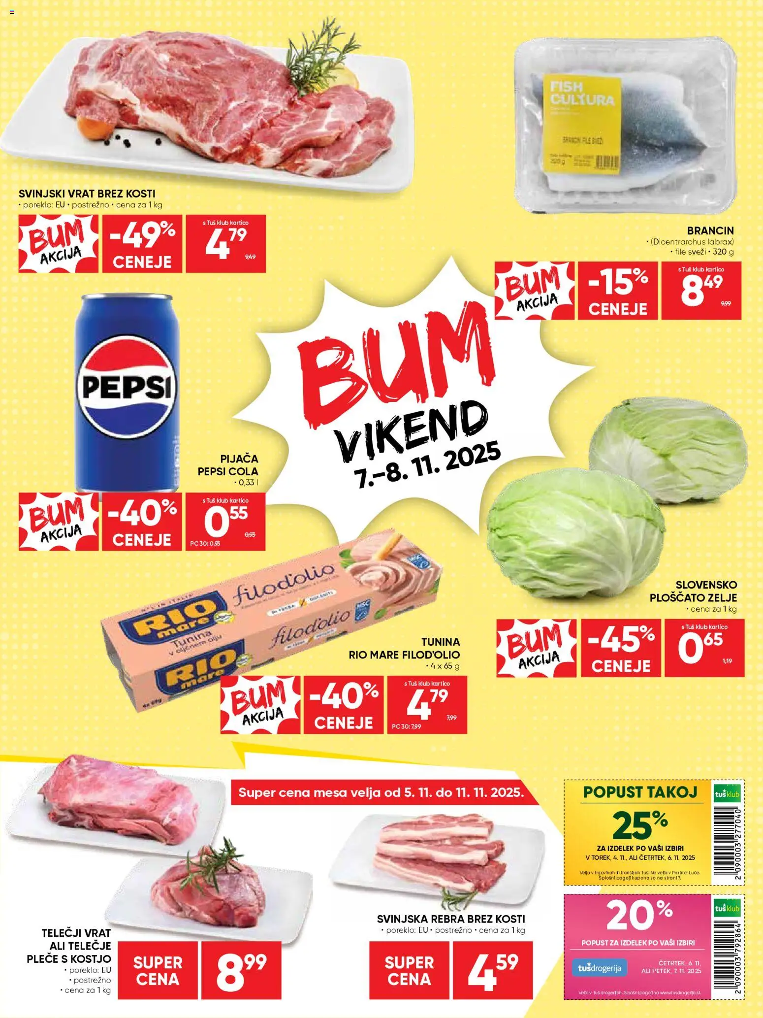 Novi Tuš katalog ponudbe – veljaven od 05.11.2025 | Stran: 8 | Izdelki: Zelje