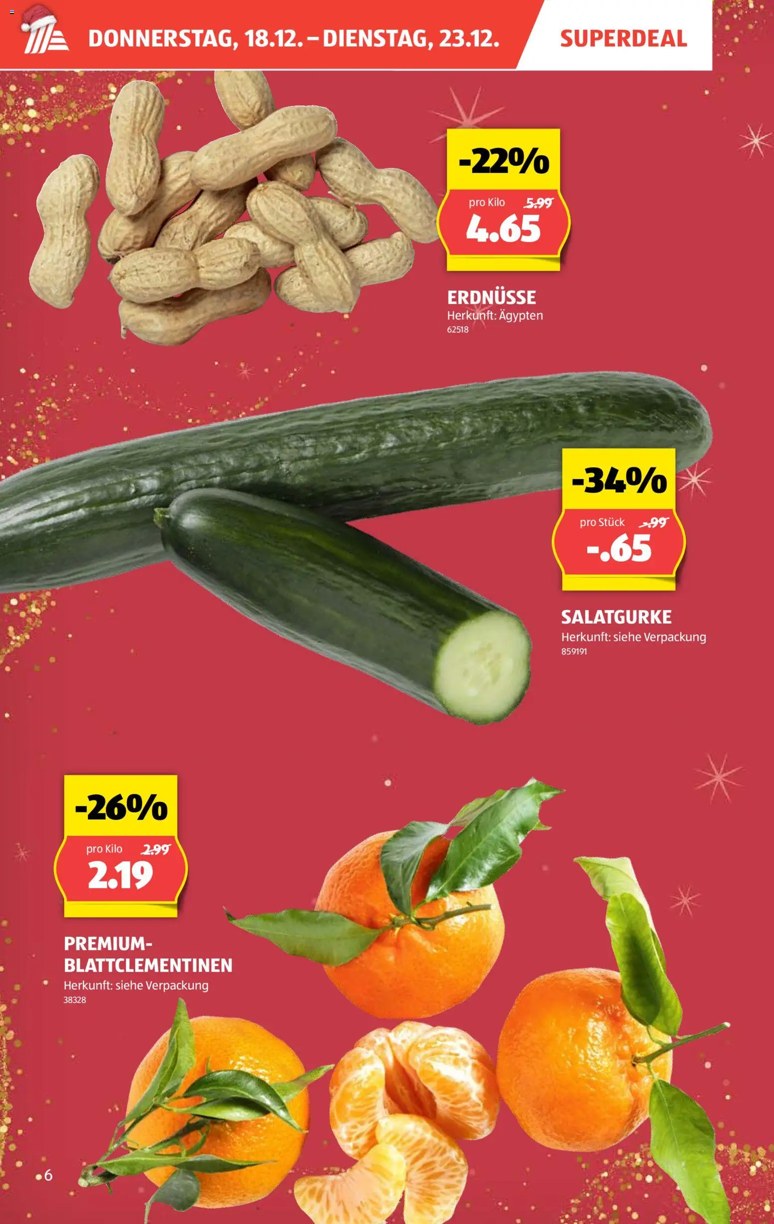 Aldi Aktionen – gültig ab 18.12.2025 | Seite: 6 | Produkte: Erdnüsse