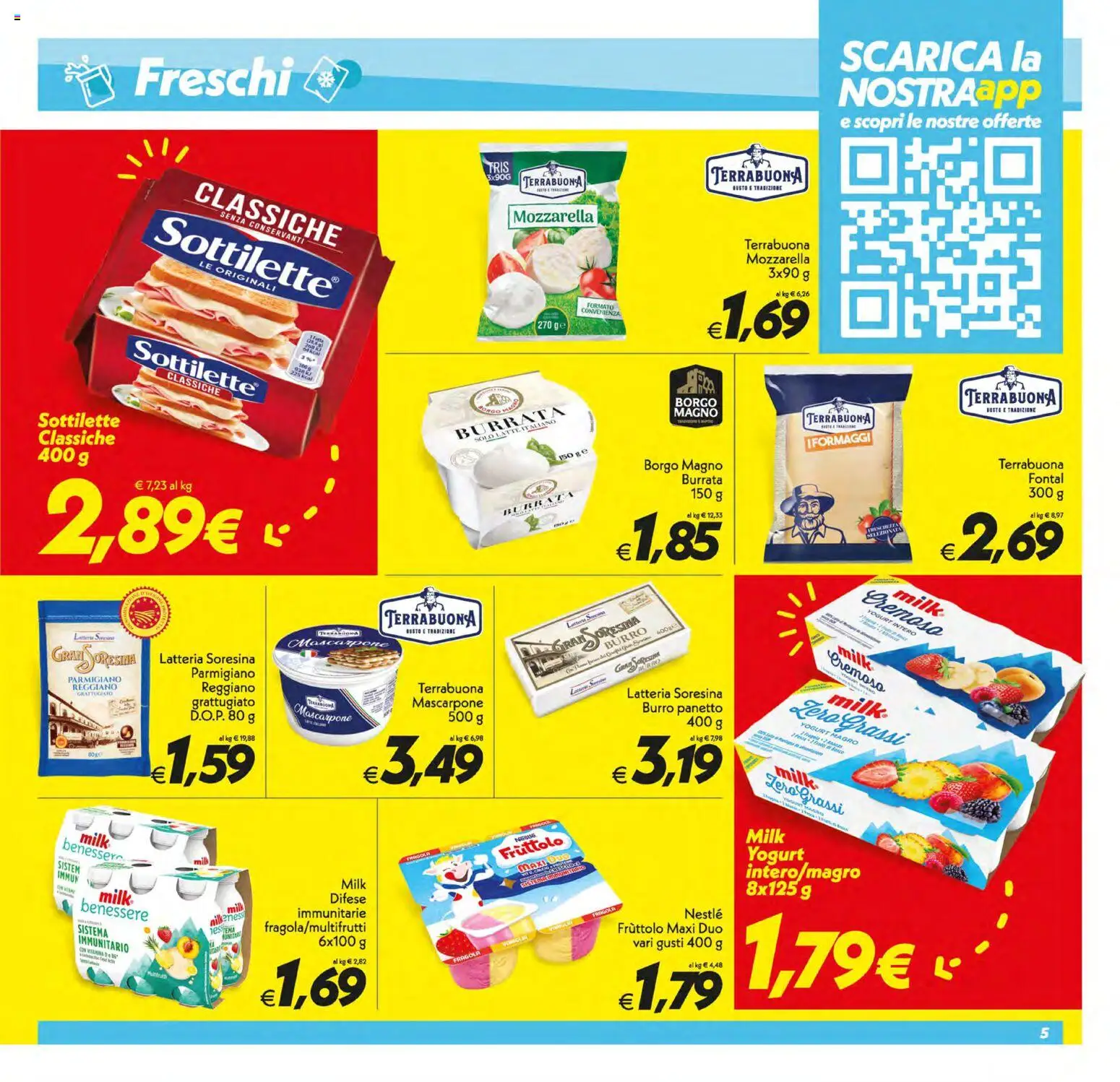 Volantino SuperConveniente del 17.03.2026 | Pagina: 5 | Prodotti: Mozzarella, Burro, Parmigiano reggiano, Parmigiano