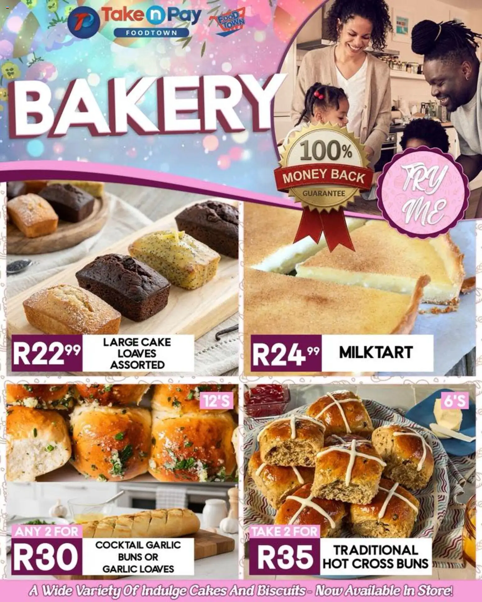 New Take n Pay catalogue – valid from 05.04.2026 | Page: 7 | Products: Cake, Bakery, Buns, Garlic