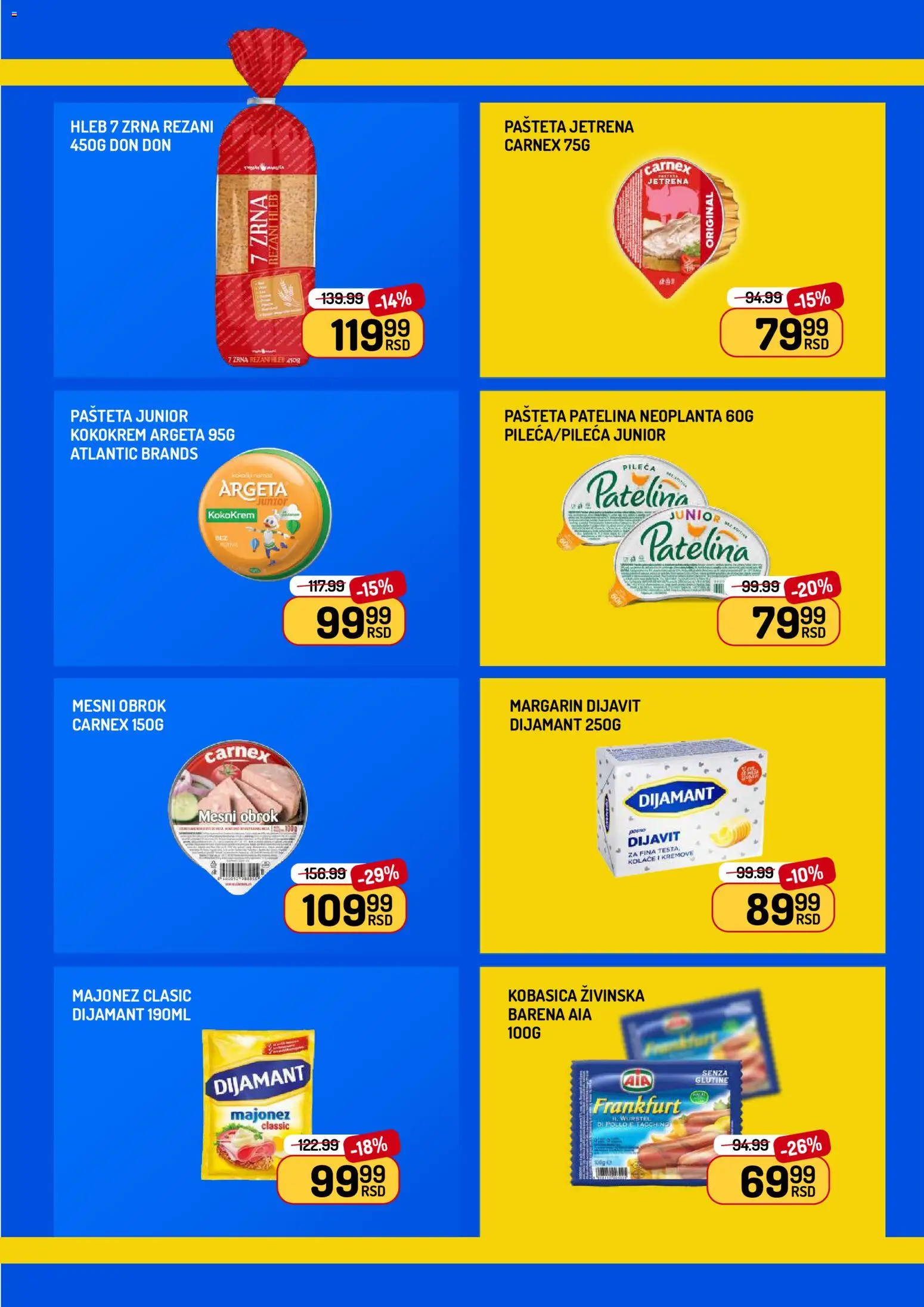 Aman katalog - važi od 17.04.2026 | Strana: 5 | Proizvode: Majonez, Margarin, Hleb, Kobasica