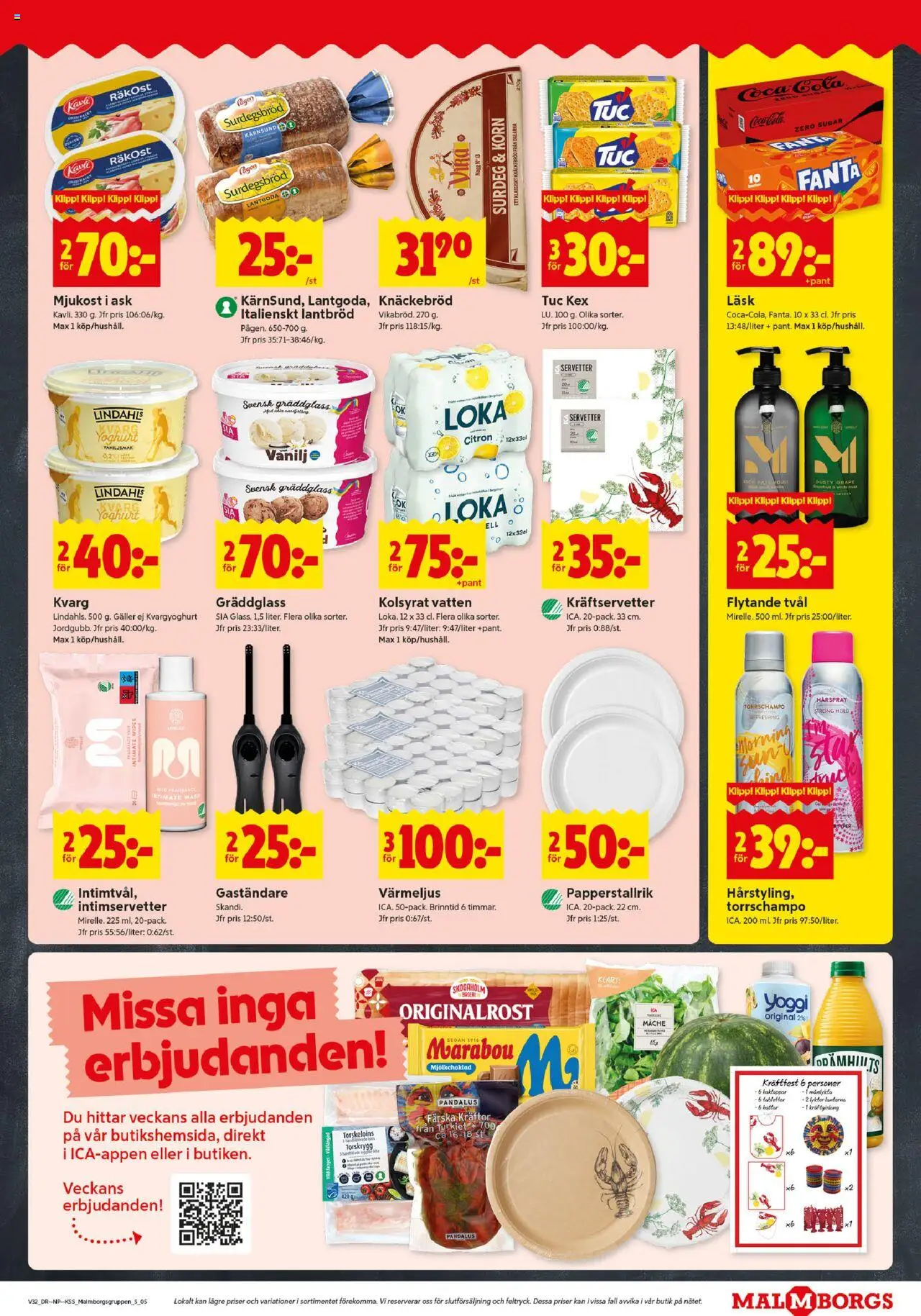 ICA Kvantum reklamblad aktuell från 04.08.2025 | Sida: 5 | Produkter: Räkost, Hårspray, Galler, Torrschampo