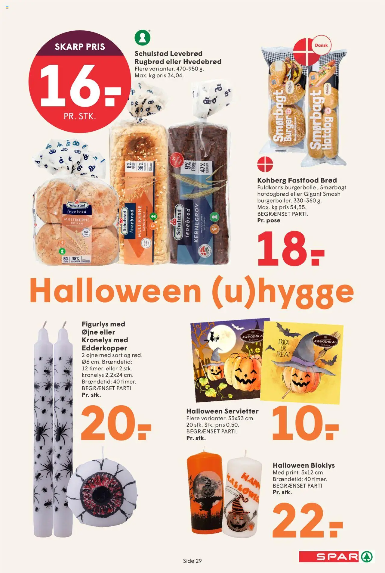 Spar tilbudsavis – gyldig fra 03.10.2025 | Side: 29 | Produkter: Brød, Hotdogbrød, Rugbrød