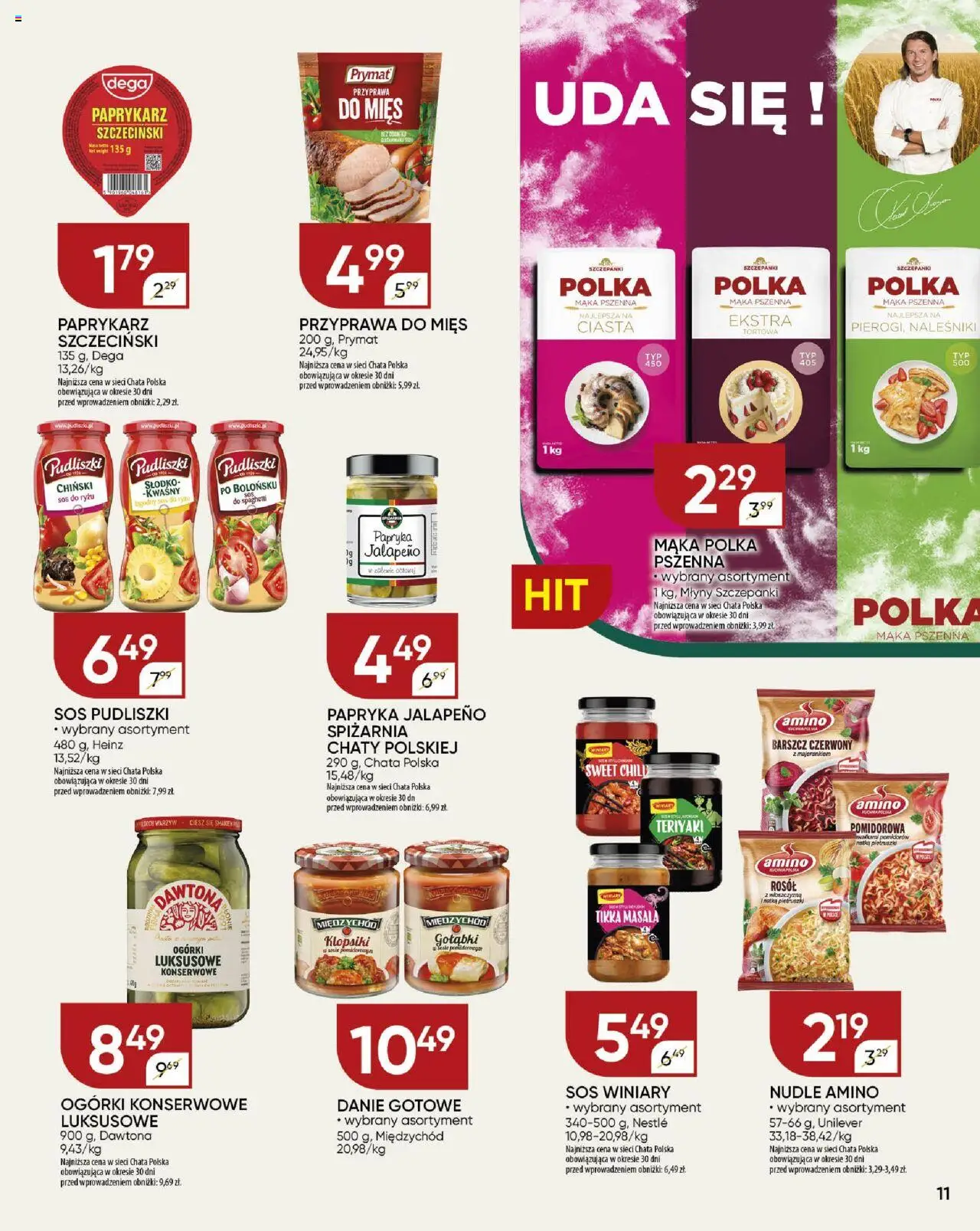 Chata Polska Gazetka od 11.09.2025 | Strona: 11 | Produkty: Paprykarz, Paprykarz szczeciński, Klopsiki, Ogórki