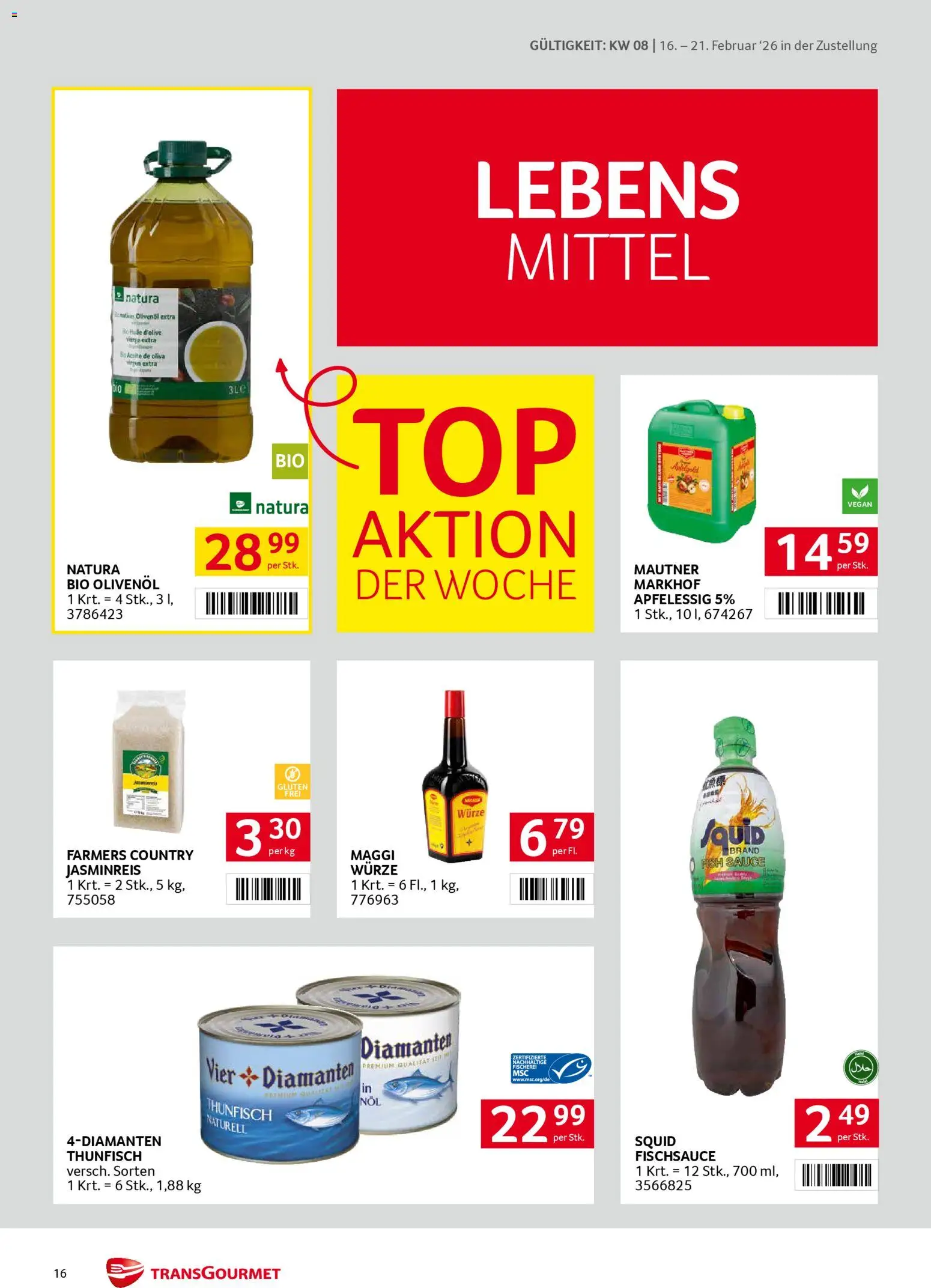 Transgourmet Zustellaktion gültig ab 16.02.2026 | Seite: 16