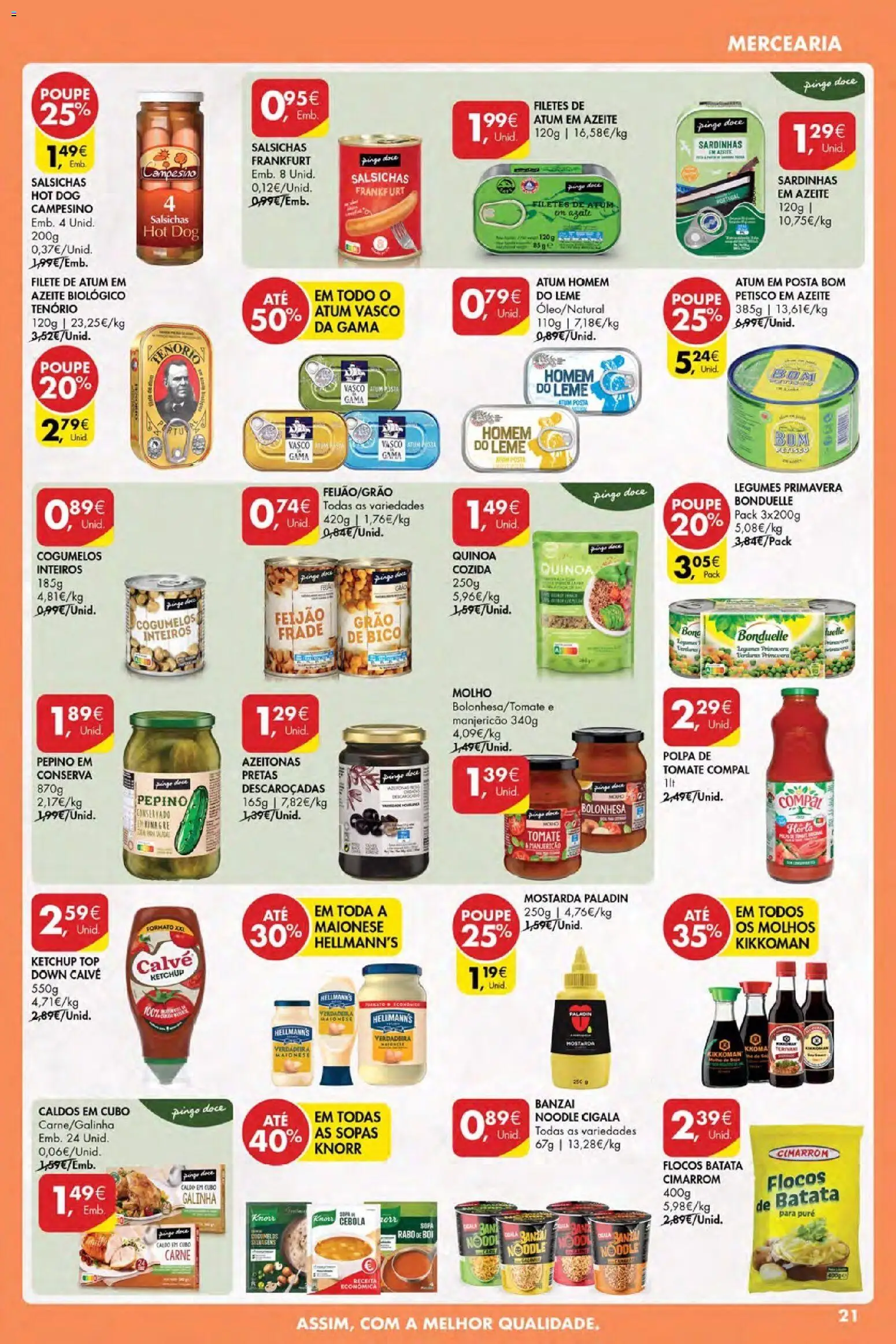 Pingo Doce Poupe Esta Semana Açores │ válido de 19.03.2026 | Página: 21 | Produtos: Azeitonas, Top, Cebola, Sardinhas