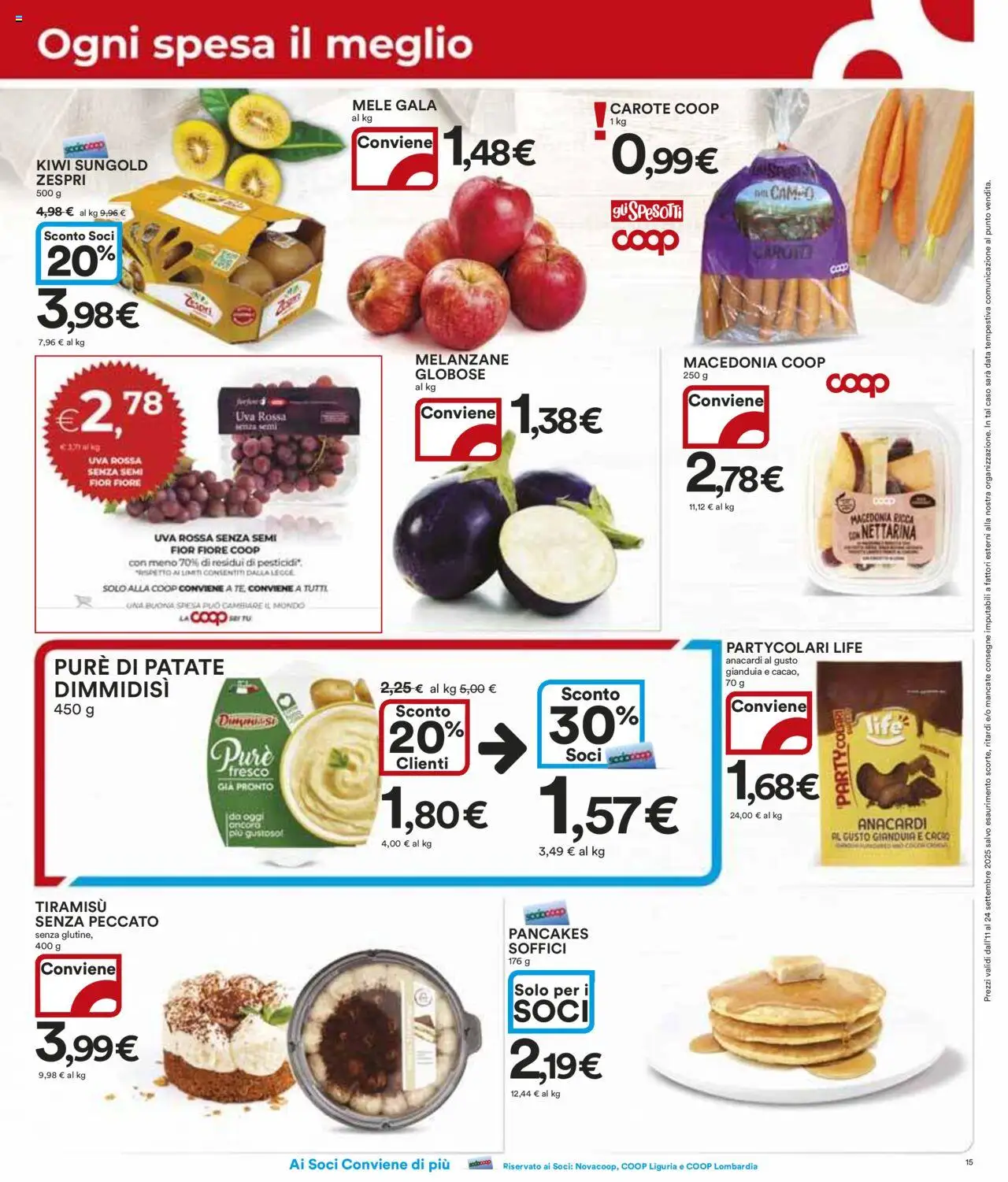 Volantino Ipercoop del 11.09.2025 | Pagina: 15 | Prodotti: Kiwi, Carote, Uva, Data