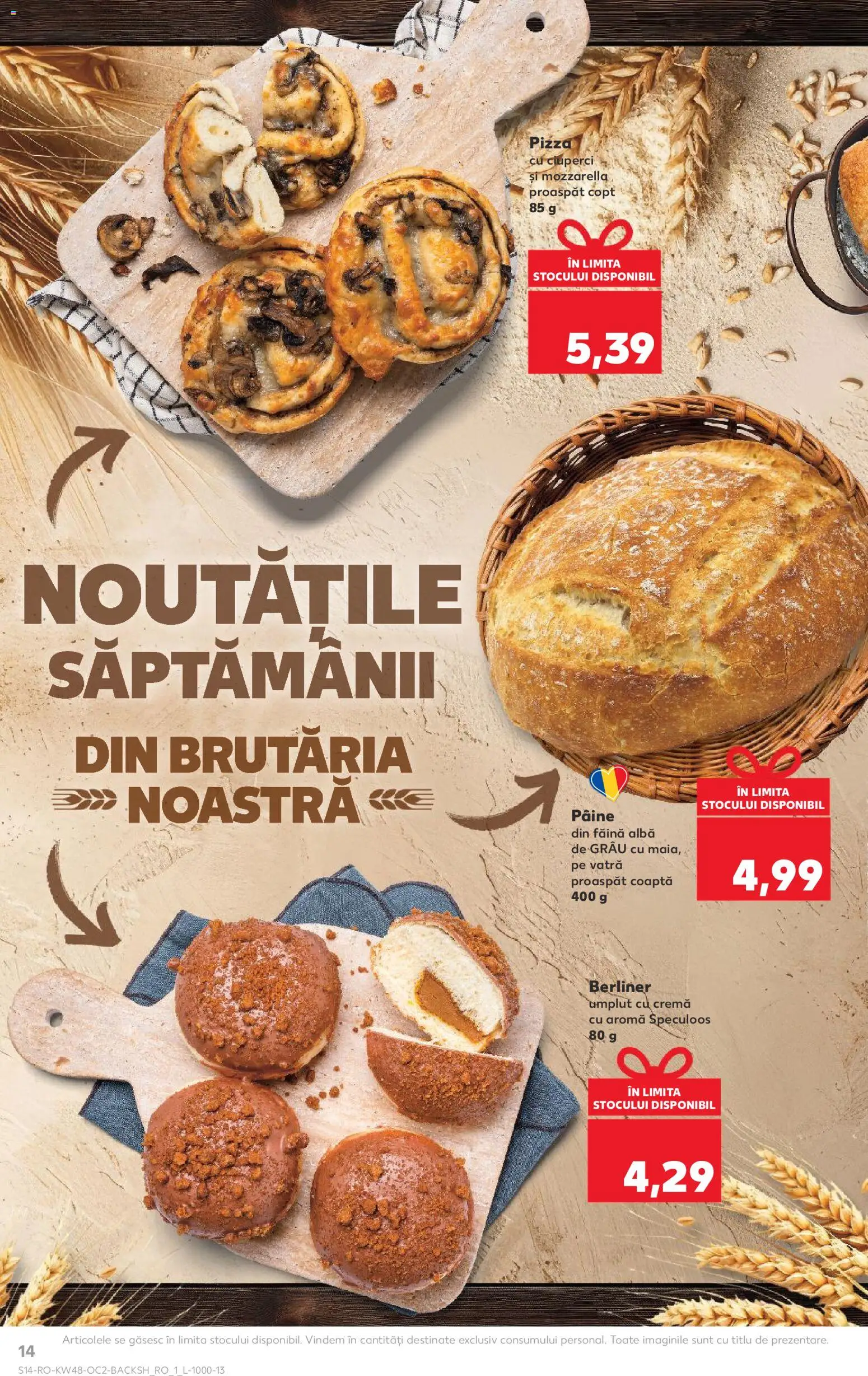 Noul catalog Kaufland – valabil de la 26.11.2025 | Pagină: 14 | Produse: Cremă, Pizza, Făină, Levrek