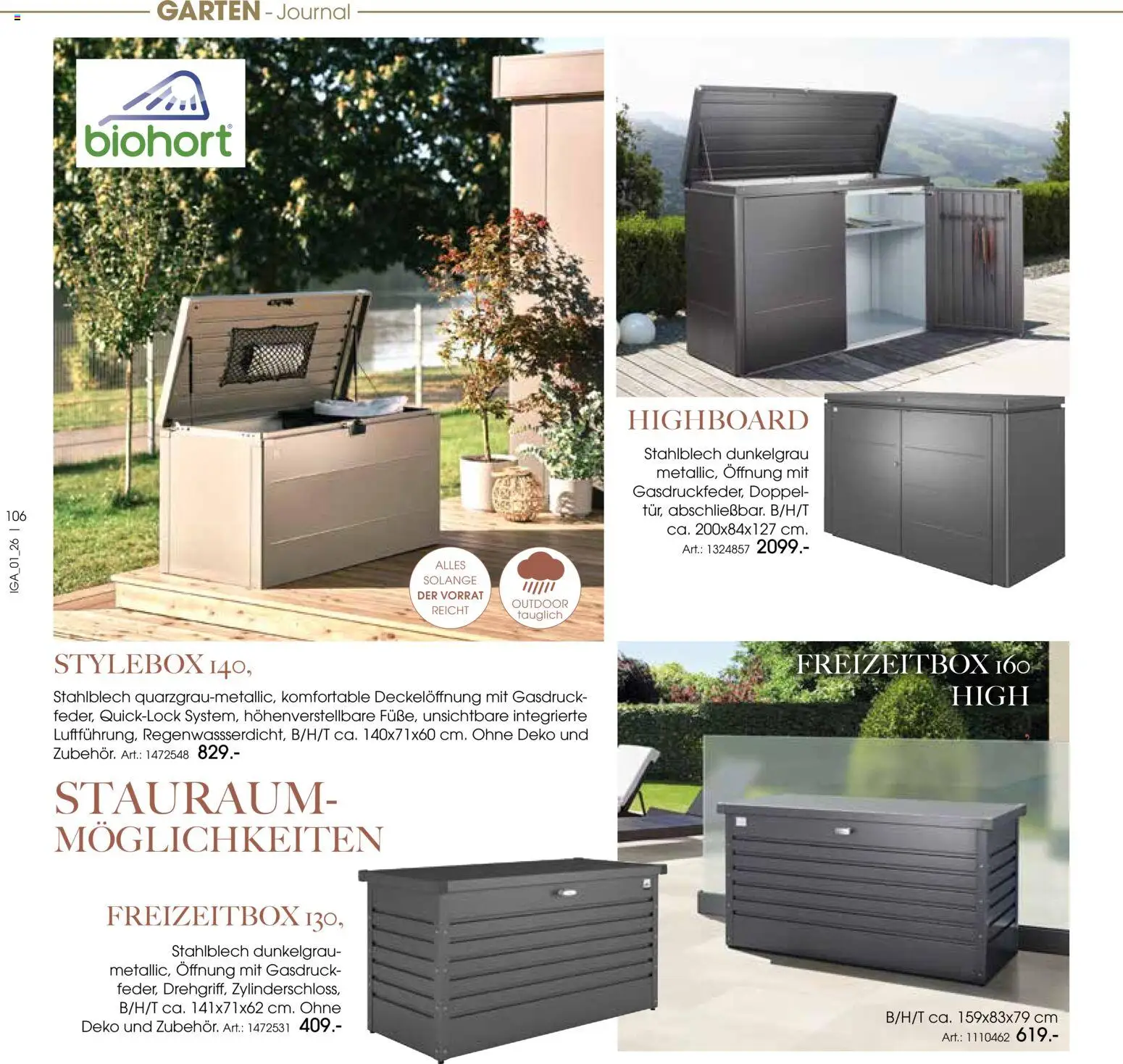 Zurbrüggen Sommer 2026 – gültig ab 19.03.2026 | Seite: 106 | Produkte: HIghboard