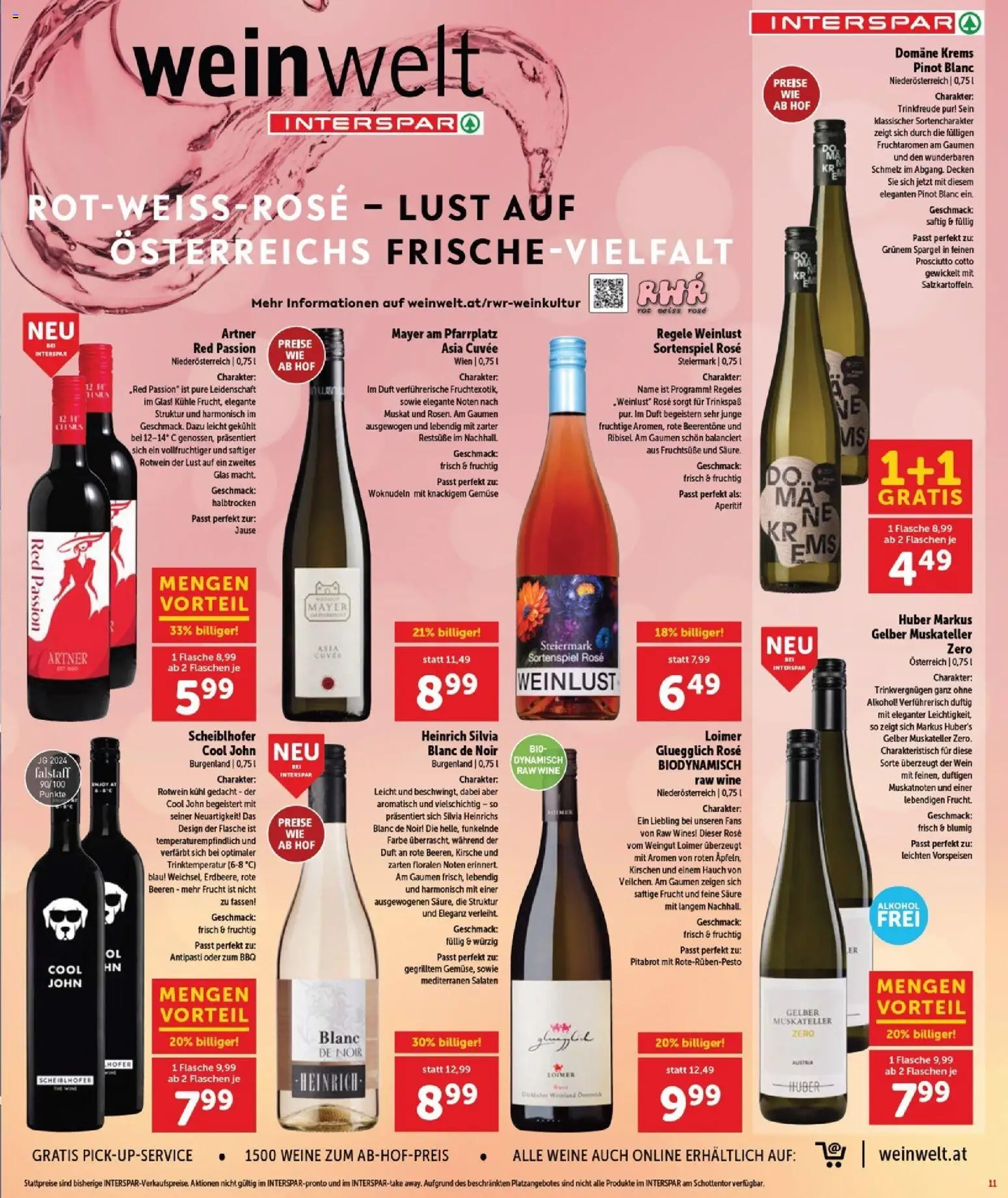 Interspar Flugblatt - Burgenland Nord gültig ab 23.04.2026 | Seite: 11 | Produkte: Gemüse, Duft, Wein