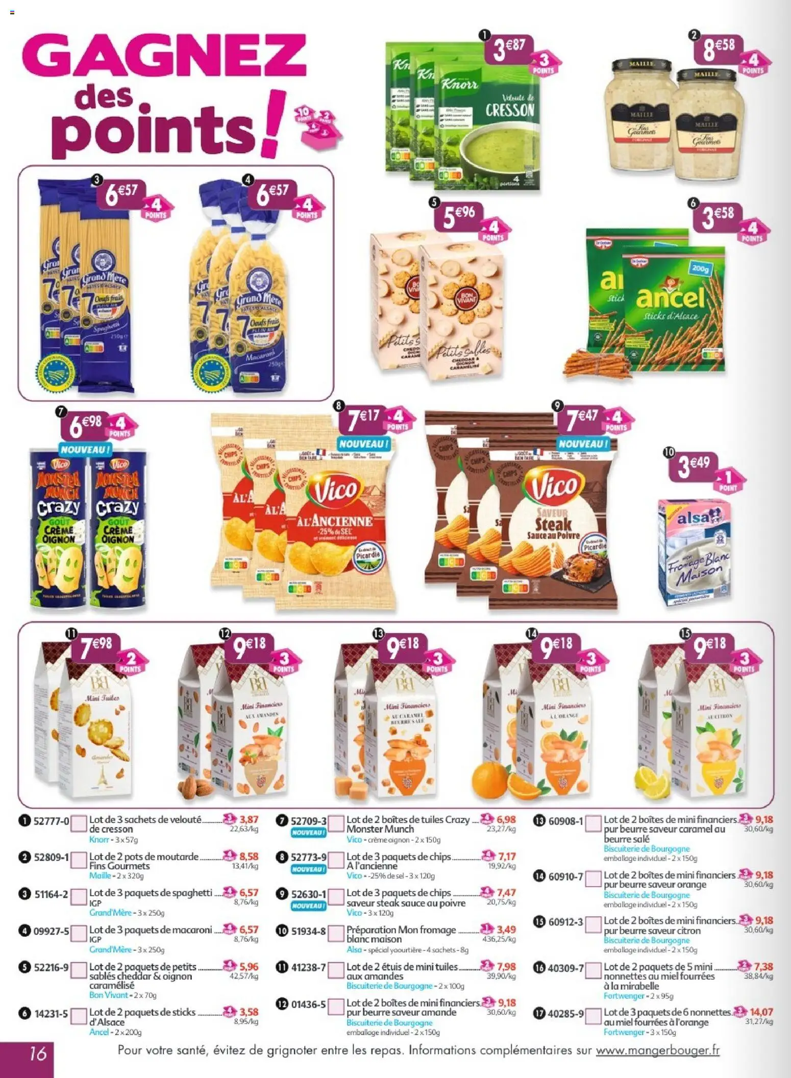 {H1} | Page: 16 | Produits: Orange, Sel, Poivre, Amandes