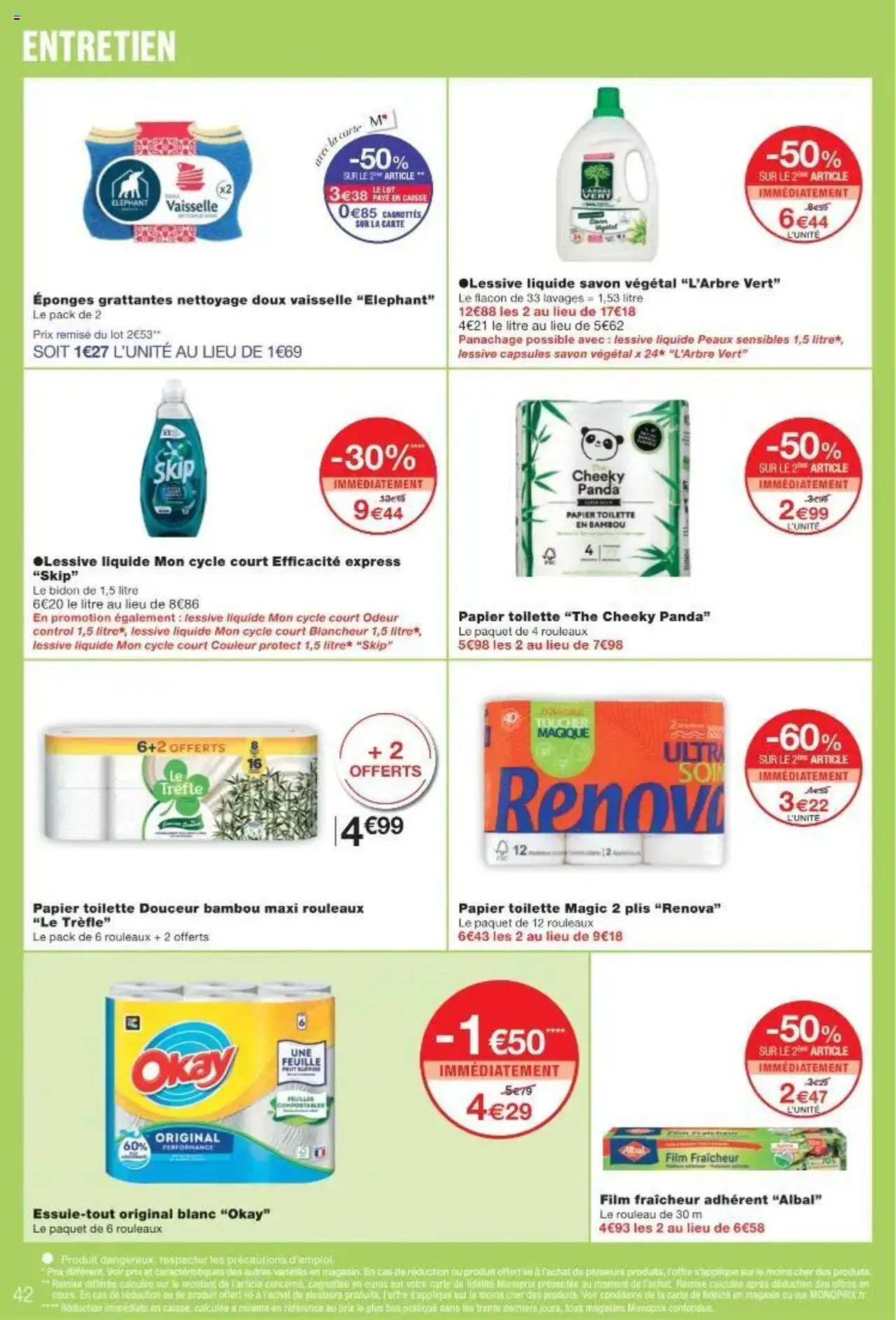  | Page: 42 | Produits: Savon, Lessive Liquide, Lessive, Thé