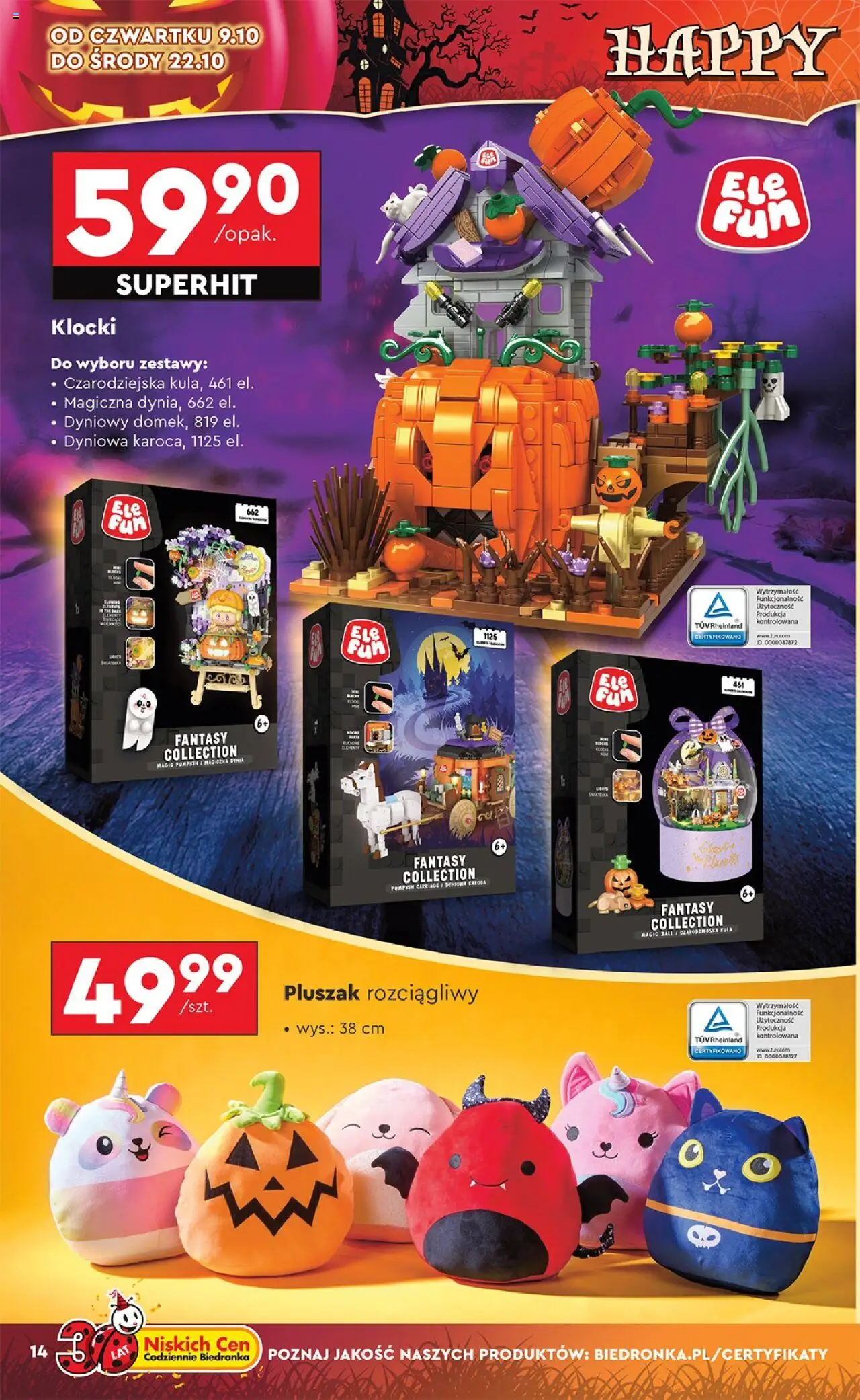 Biedronka gazetka - Hity i inspiracje od 06.10.2025 | Strona: 14 | Produkty: Dynia