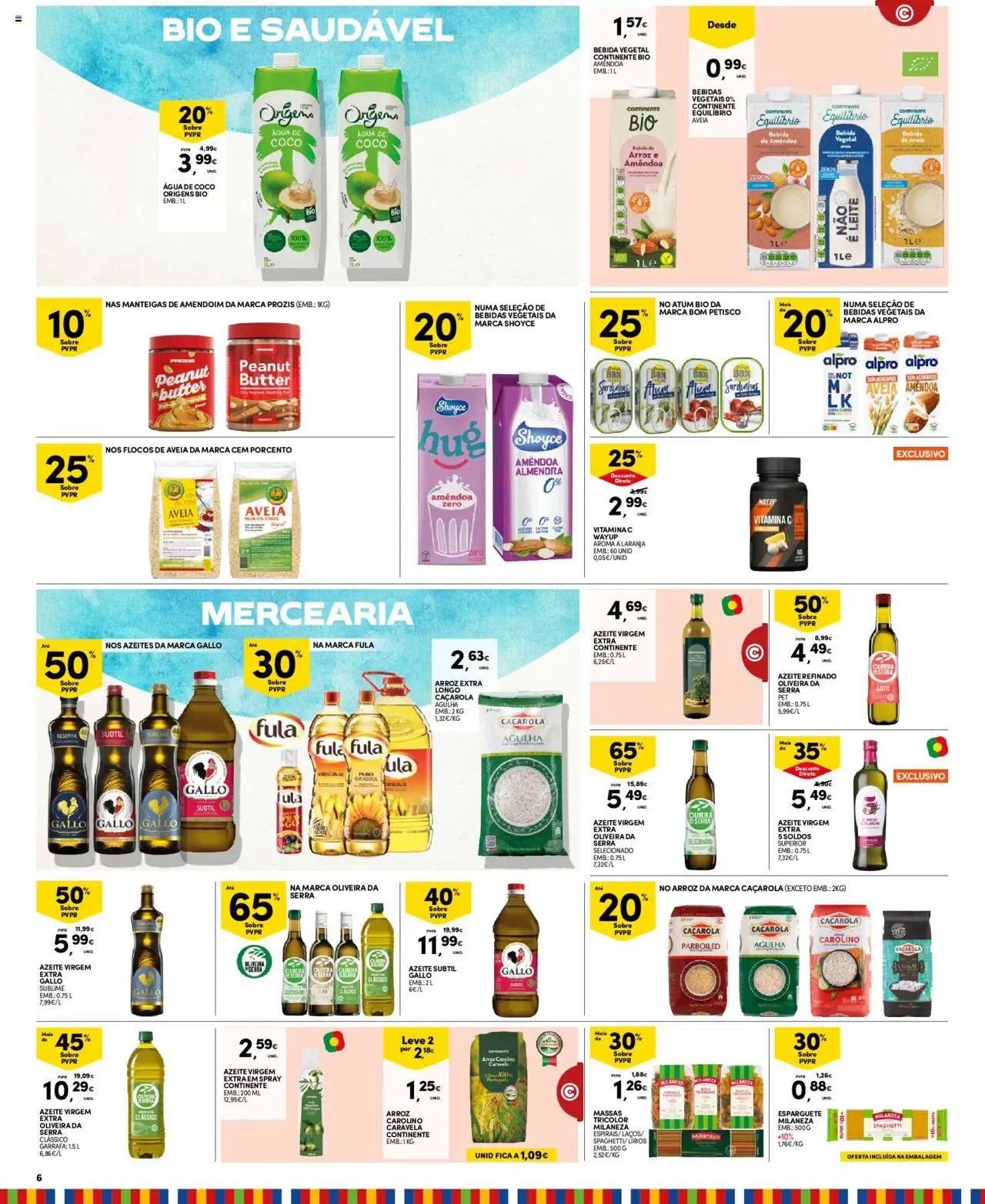 Continente - Madeira │ válido de 15.07.2025 | Página: 6 | Produtos: Agua, Milaneza, Arroz, Flocos
