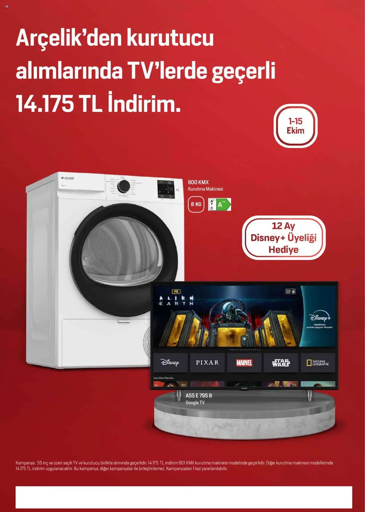 Arçelik Katalog - 01.10.2025 tarihinden itibaren geçerlidir | Sayfa: 83 | Ürünler: Kurutma makinesi, TV, Kurutucu