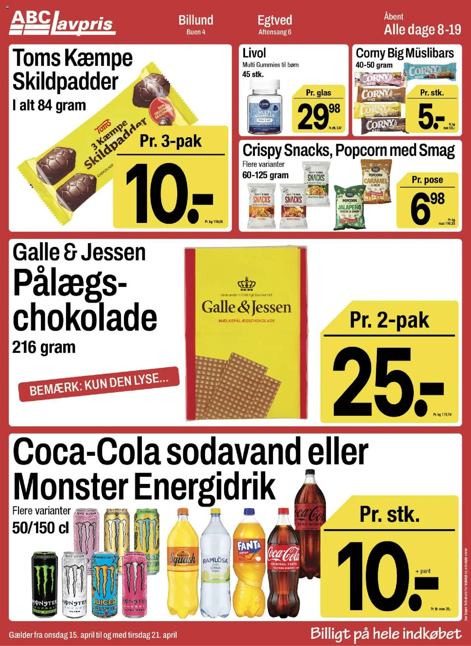 Abc Lavpris tilbudsavis – gyldig fra 15.04.2026 | Side: 10 | Produkter: Mango, Chokolade, Sodavand, Cola