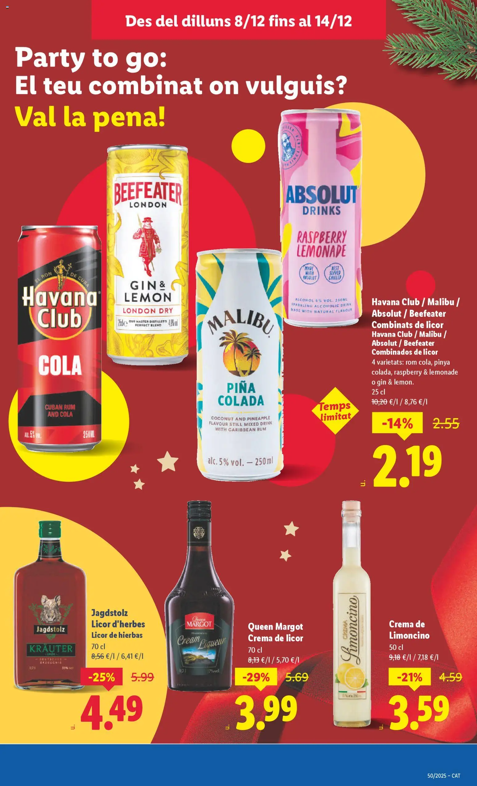 Lidl folleto │ válido desde el 08.12.2025 | Página: 29 | Productos: Licor, Ron, Piña, Crema