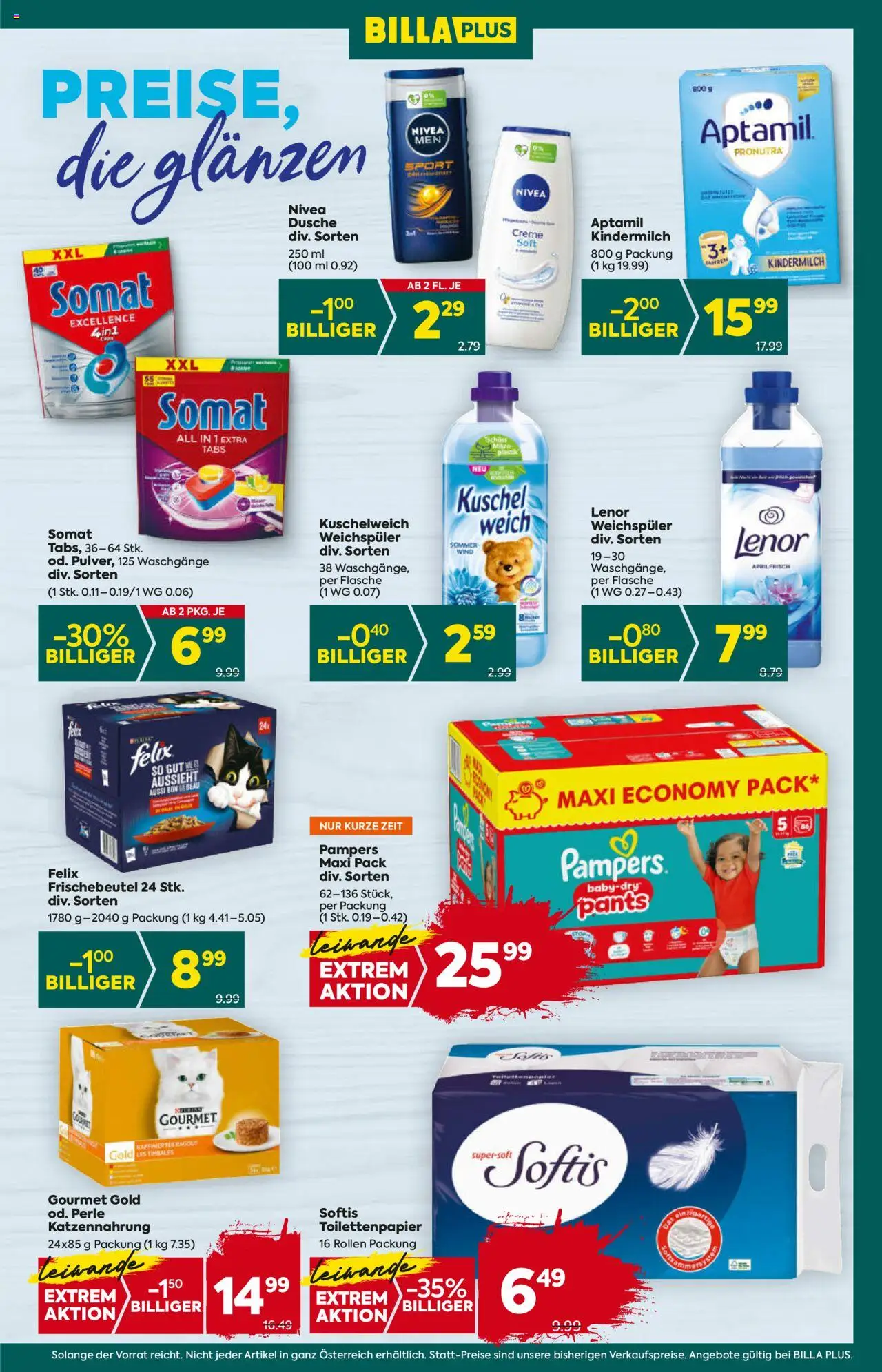 Billa Plus Flugblatt - Oberösterreich gültig ab 18.09.2025 | Seite: 15 | Produkte: Dusche, Pampers, Creme, Weichspüler