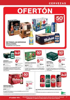 Vista previa El Corte Inglés ofertas válido desde el 07.01.2026 | Página: 31 | Productos: Cerveza sin alcohol, Cerveza, Té, Σπανάκι
