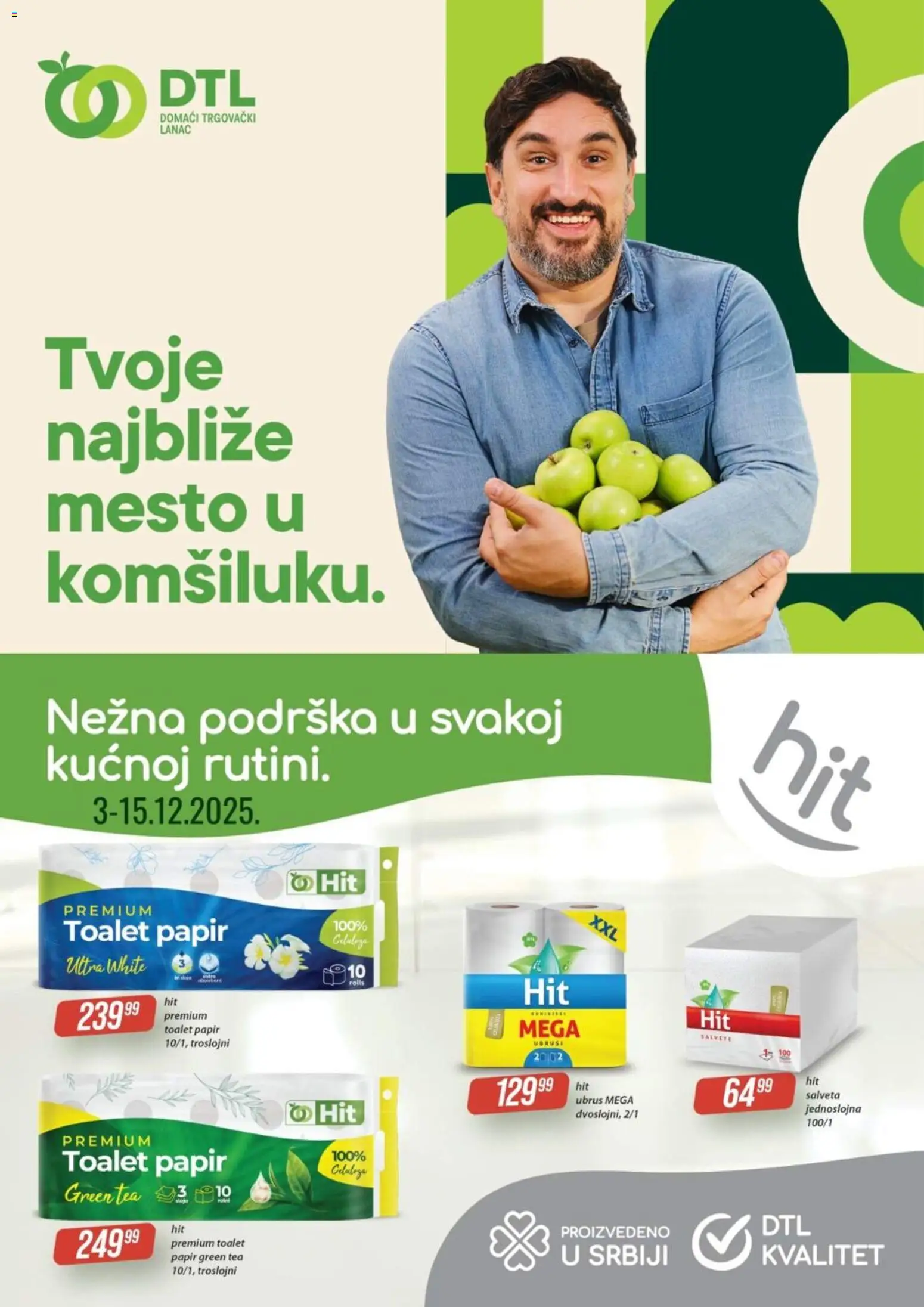 Tekijanka katalog - važi od 03.12.2025 | Strana: 1 | Proizvode: Toalet papir, Salvete, Ubrus