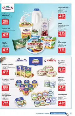 Pogląd oferty "Makro Gazetka - Dystrybucja do sklepów" - ważna od 28.10.2025 | Strona: 19 | Produkty: Ser topiony, Serek homogenizowany, Camembert, Skyr