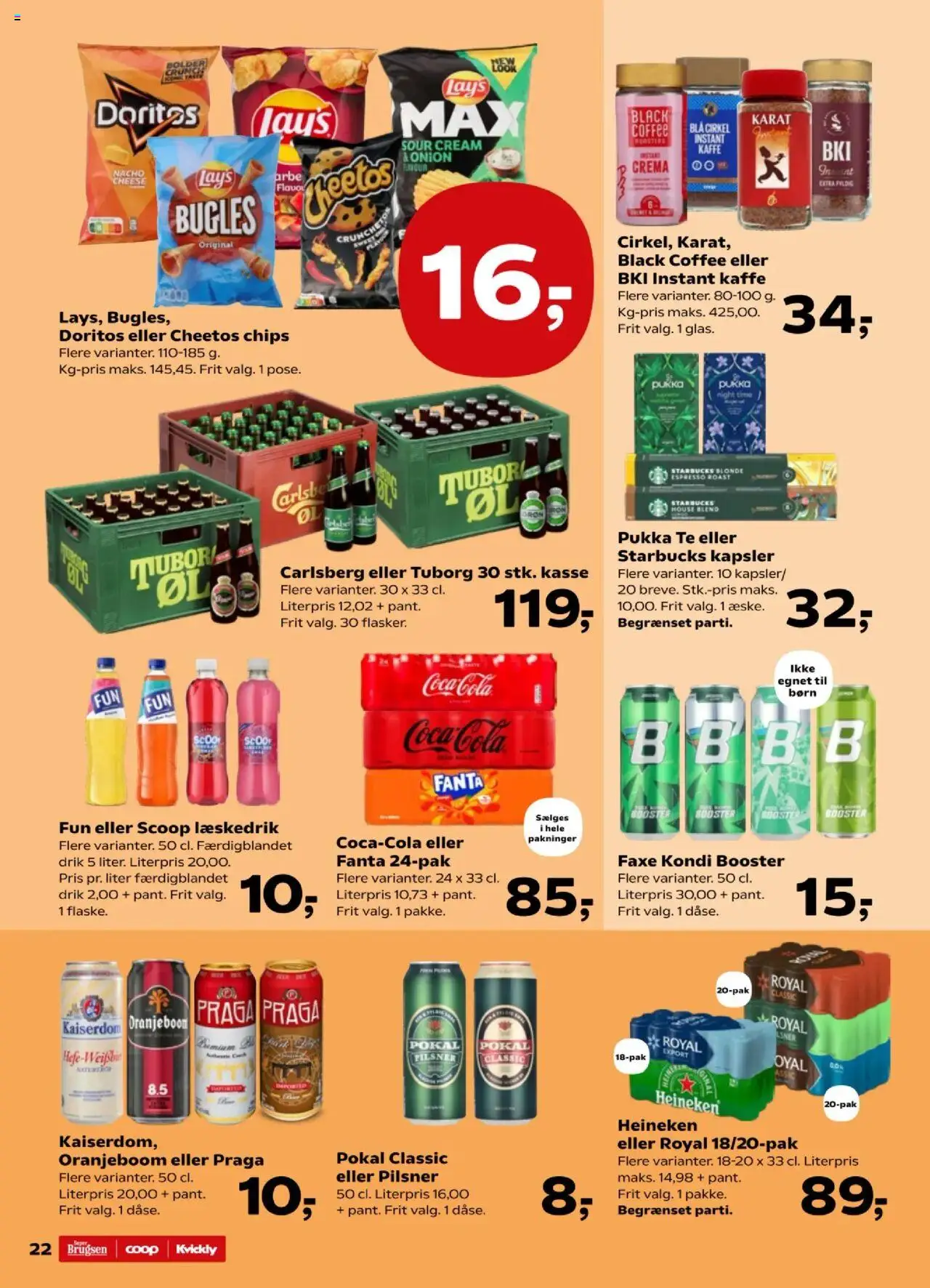 Super Brugsen tilbudsavis – gyldig fra 10.10.2025 | Side: 24 | Produkter: Fanta, Faxe Kondi, Cola, Instant Kaffe