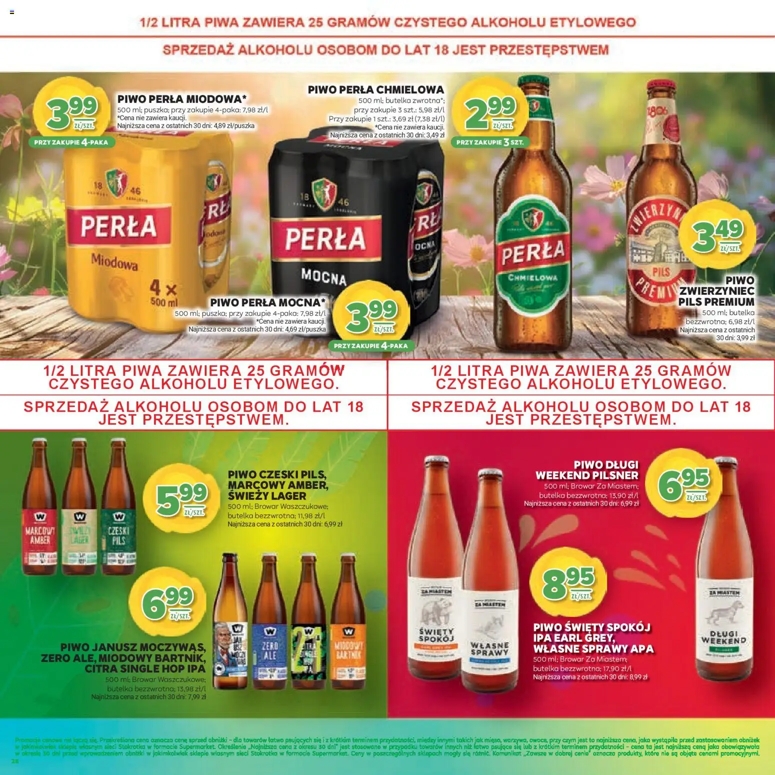 Stokrotka Gazetka - Wiosenne Inspiracje od 26.02.2026 | Strona: 28 | Produkty: Stokrotka, Piwo perła, Piwo