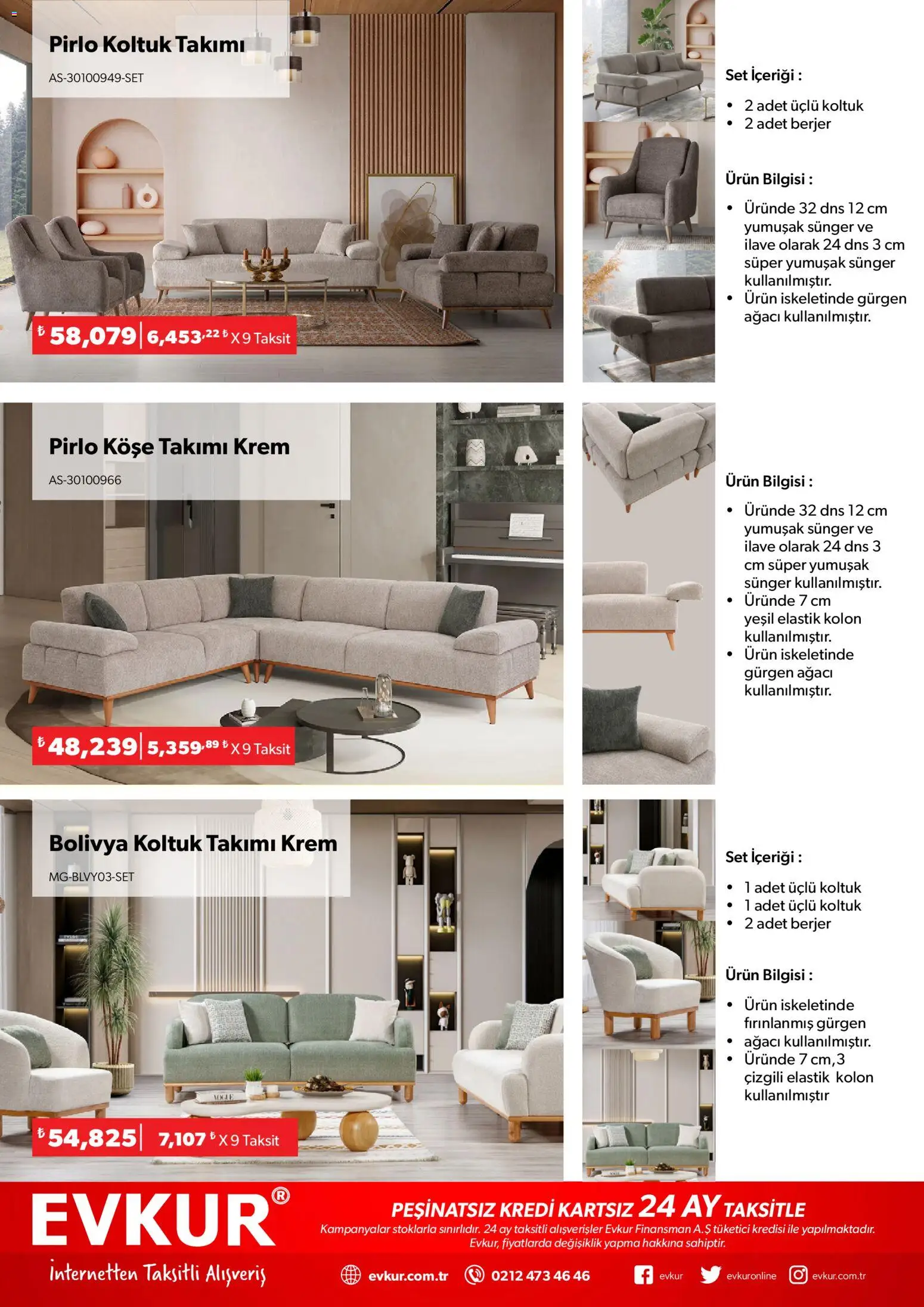 Evkur Katalog - 01.11.2025 tarihinden itibaren geçerlidir | Sayfa: 6 | Ürünler: Koltuk, Krem, Koltuk takımı