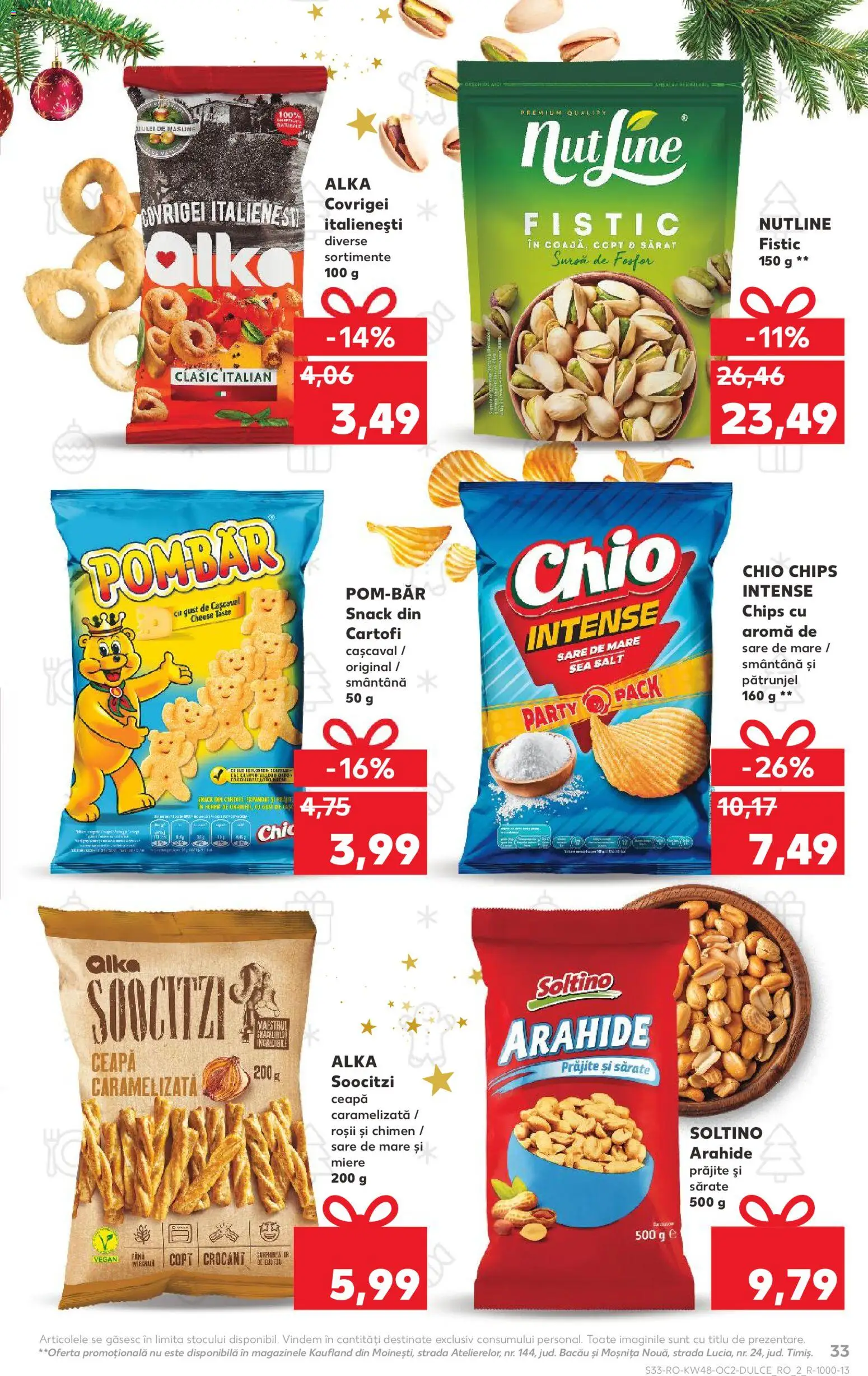 Noul catalog Kaufland – valabil de la 26.11.2025 | Pagină: 33 | Produse: Măsline, Smântână, Cartofi, Sare