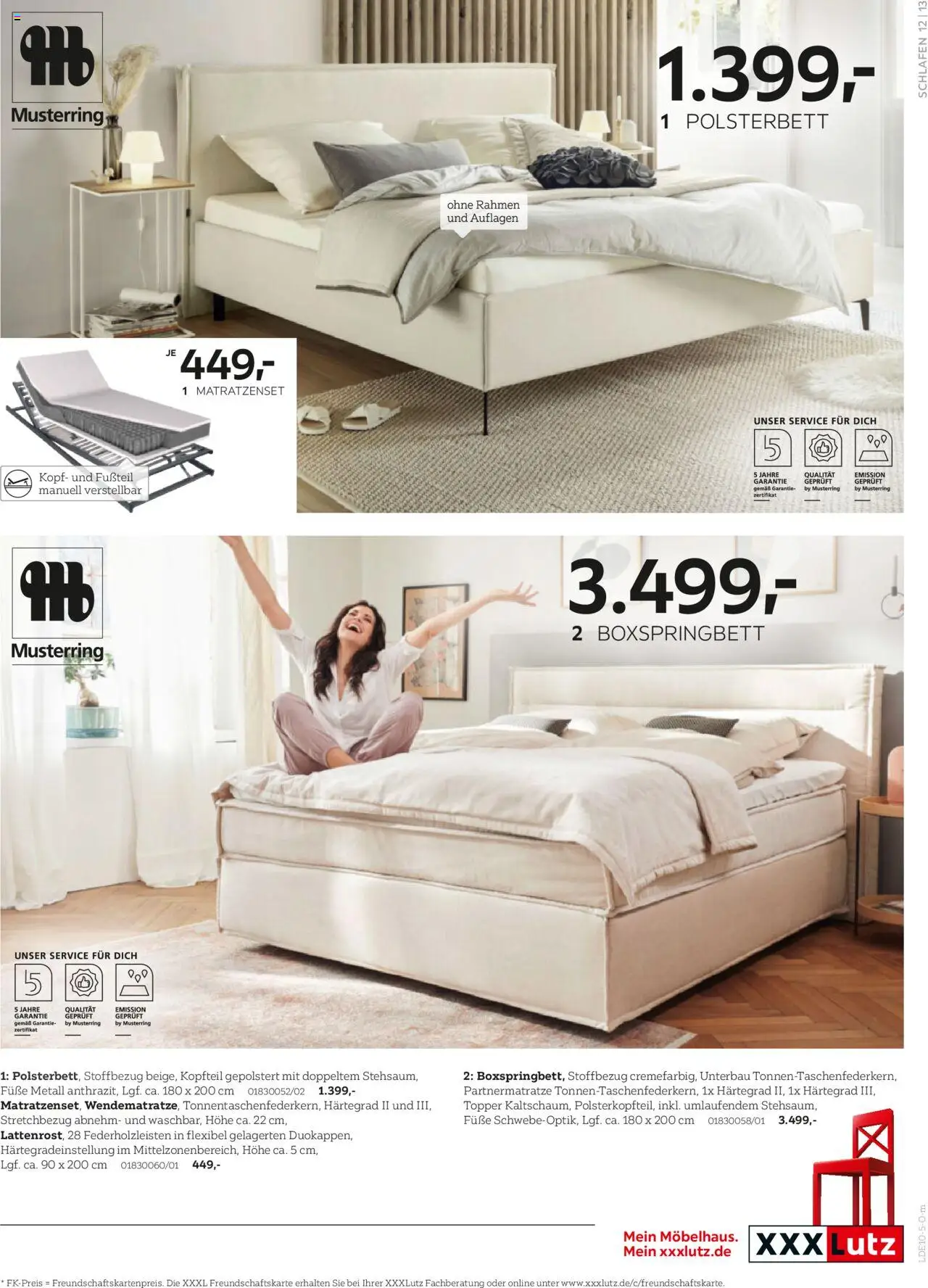 XXXL Lutz Wenn es zu Hause am schönsten ist! – gültig ab 12.10.2025 | Seite: 13 | Produkte: Boxspringbett, Polsterbett, Topper