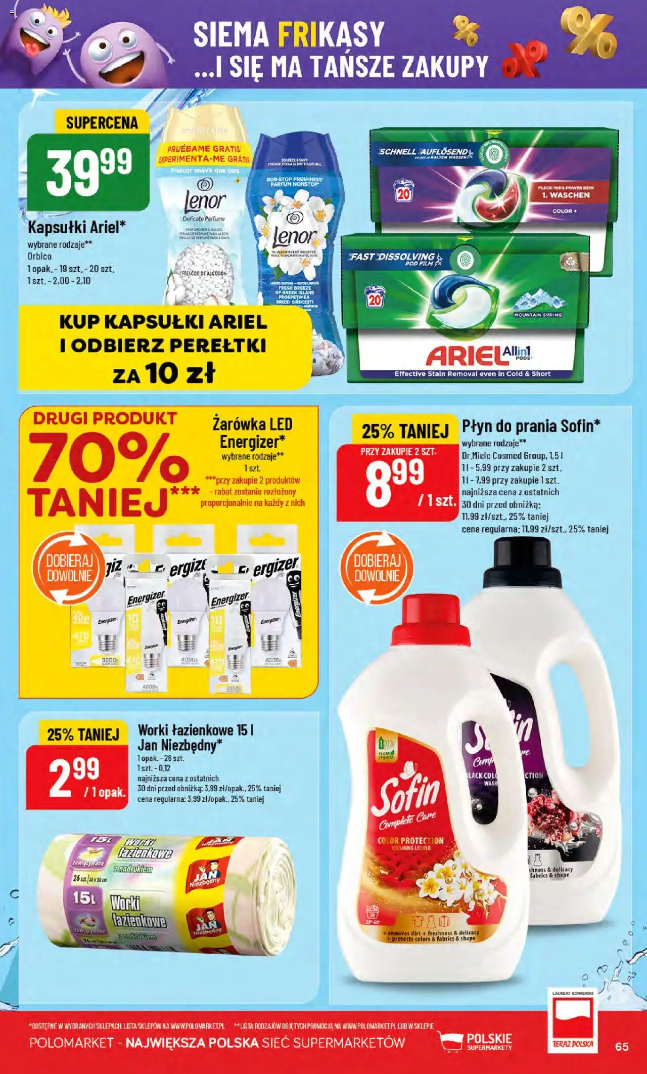 POLOmarket Gazetka od 06.08.2025 | Strona: 65 | Produkty: Ariel