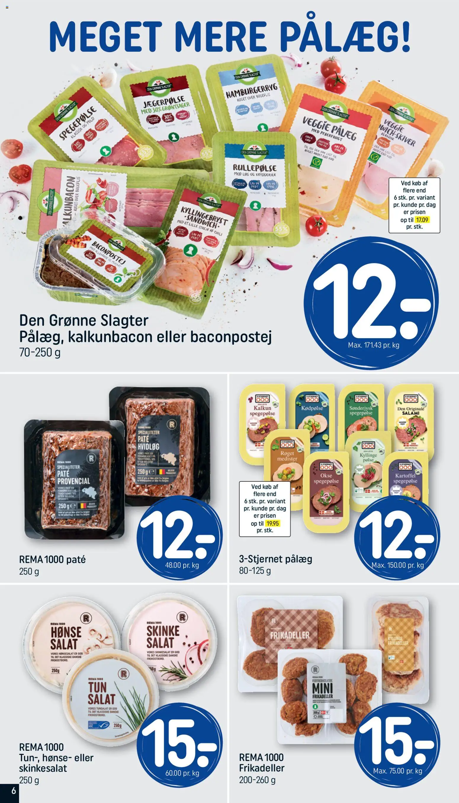 Rema 1000 tilbudsavis – gyldig fra 07.04.2026 | Side: 6 | Produkter: Paté, Skinke, Frikadeller, Peberfrugt