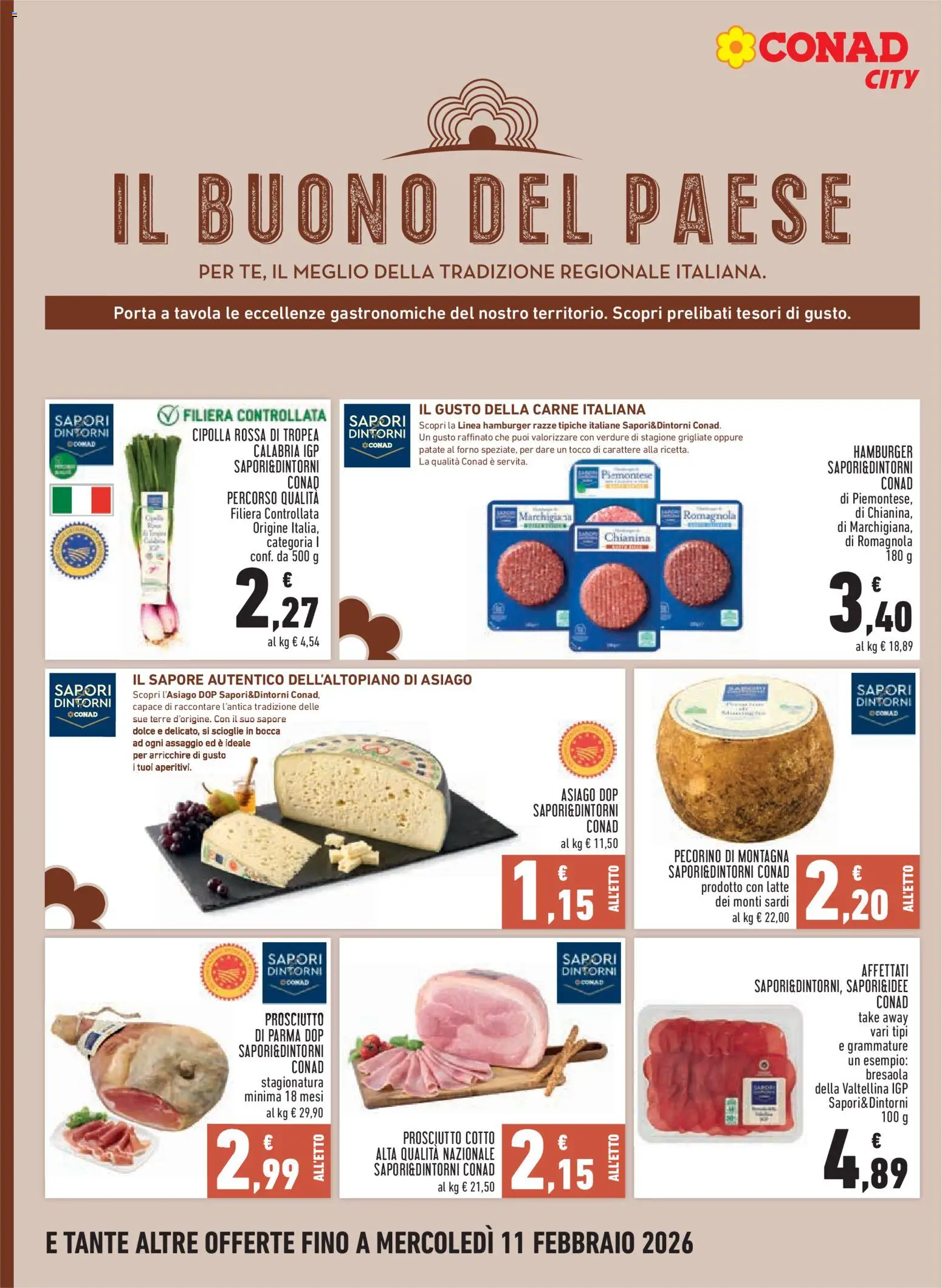 Volantino Conad del 29.01.2026 | Pagina: 8 | Prodotti: Bresaola, Verdure, Latte, Pecorino