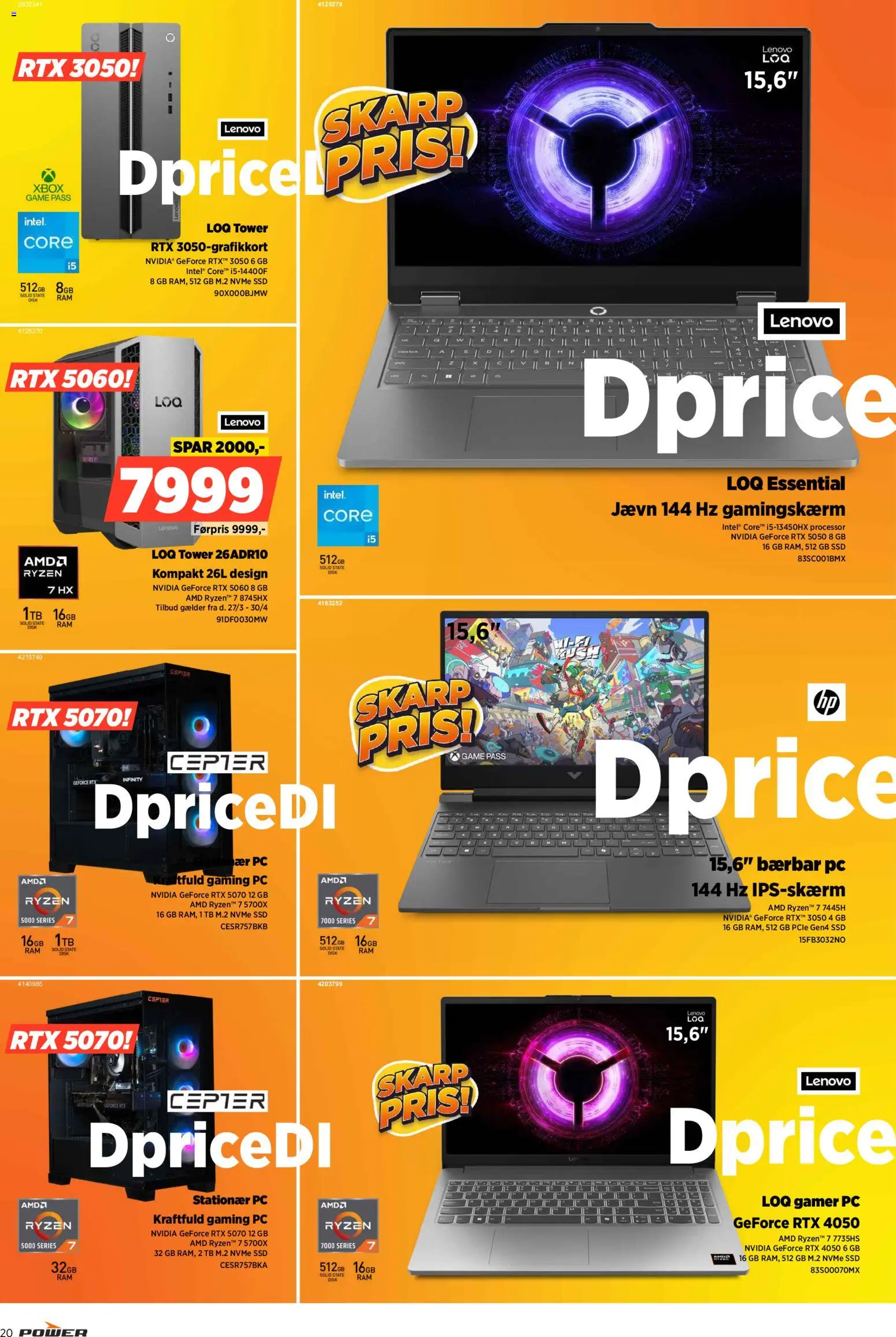 Power tilbudsavis – gyldig fra 24.04.2026 | Side: 20 | Produkter: Disk, Gaming PC, Xbox, SSD