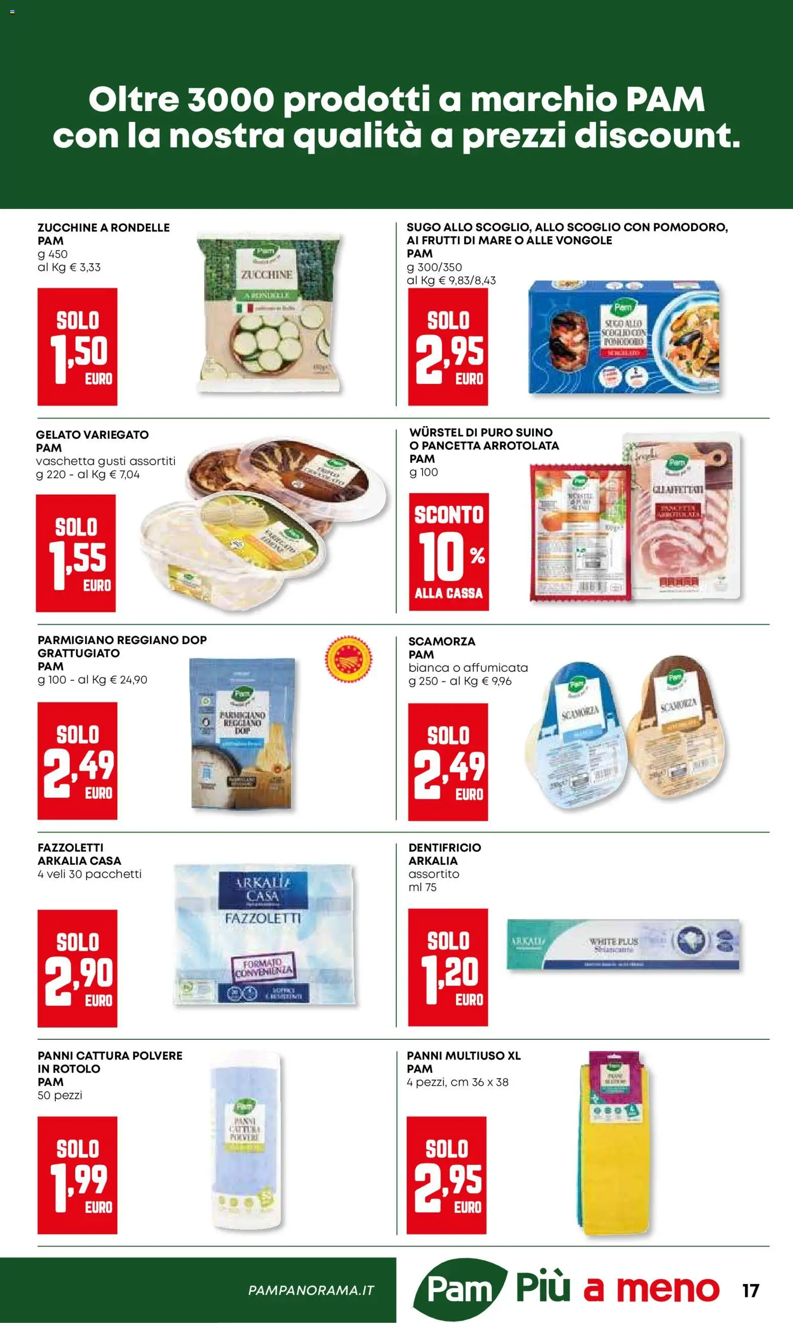 Volantino Panorama del 29.01.2026 | Pagina: 17 | Prodotti: Fazzoletti, Suino, Frutti di mare, Wurstel