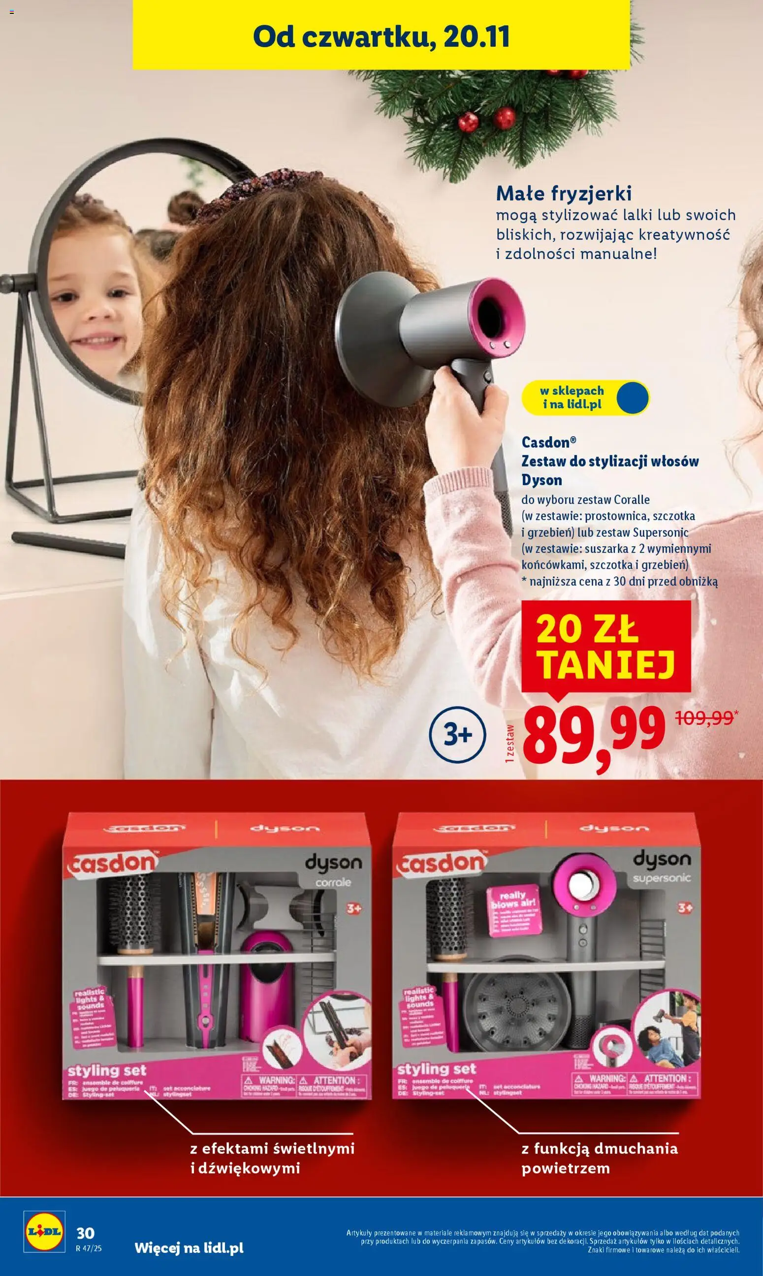 Lidl Katalog zabawek od 03.11.2025 | Strona: 30 | Produkty: Suszarka, Szczotka, Grzebień