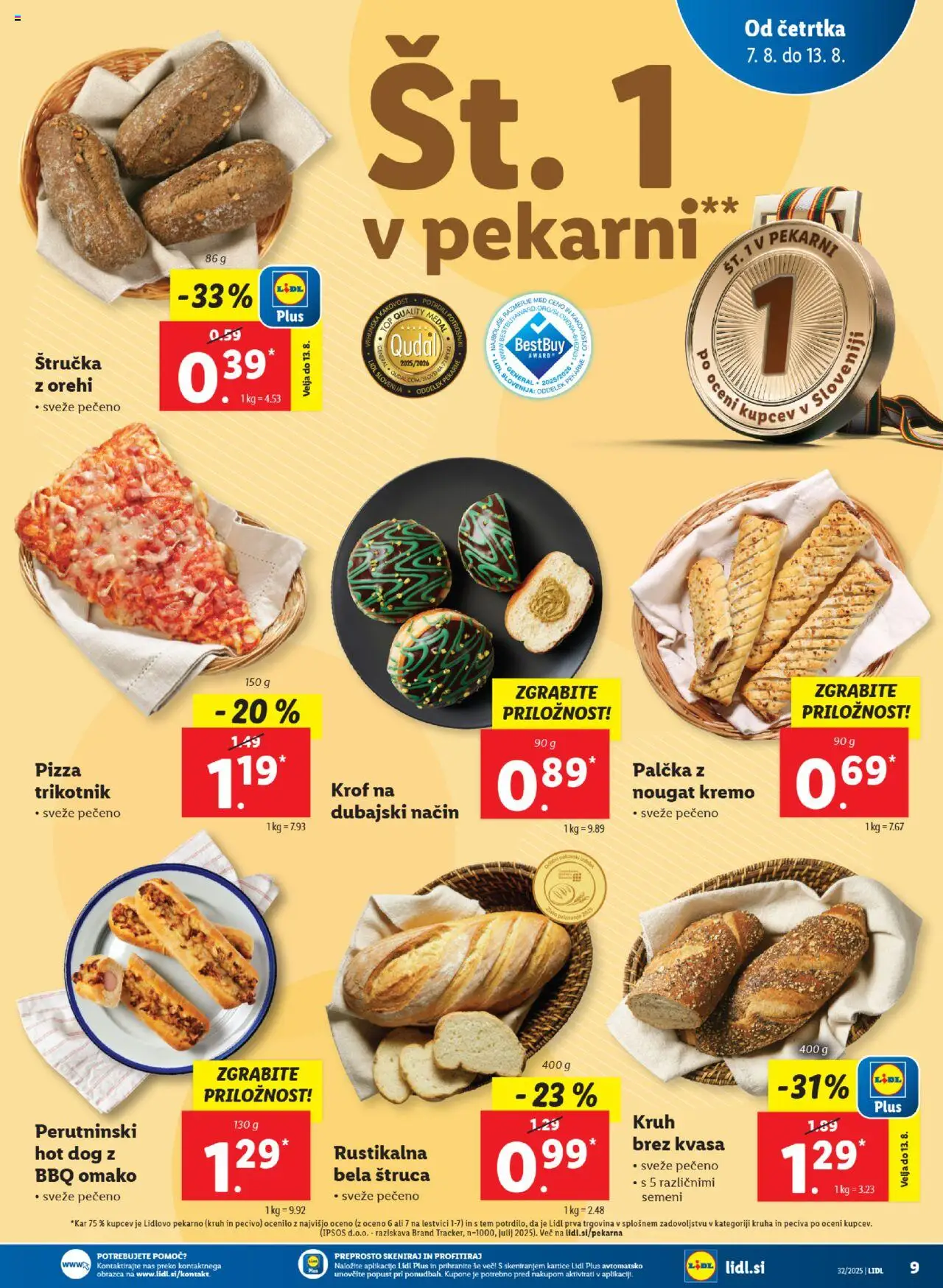 Lidl - Maribor │ velja od 07.08.2025 | Stran: 11 | Izdelki: Štručka, Kruh
