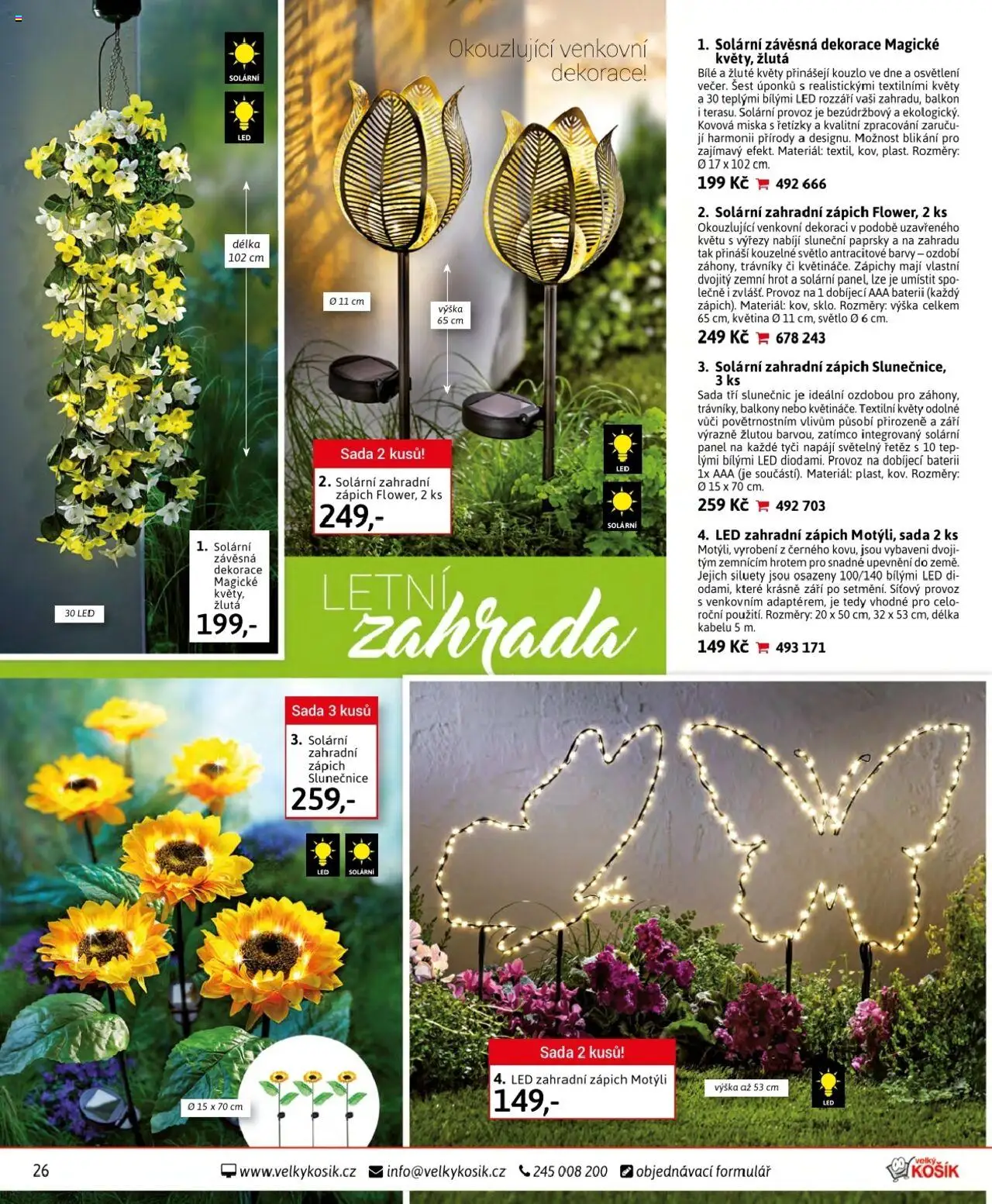 Velký Košík katalog - srpen od 01.08.2025 | Strana: 26 | Produkty: Zápich, Miska, LED, Dekorace